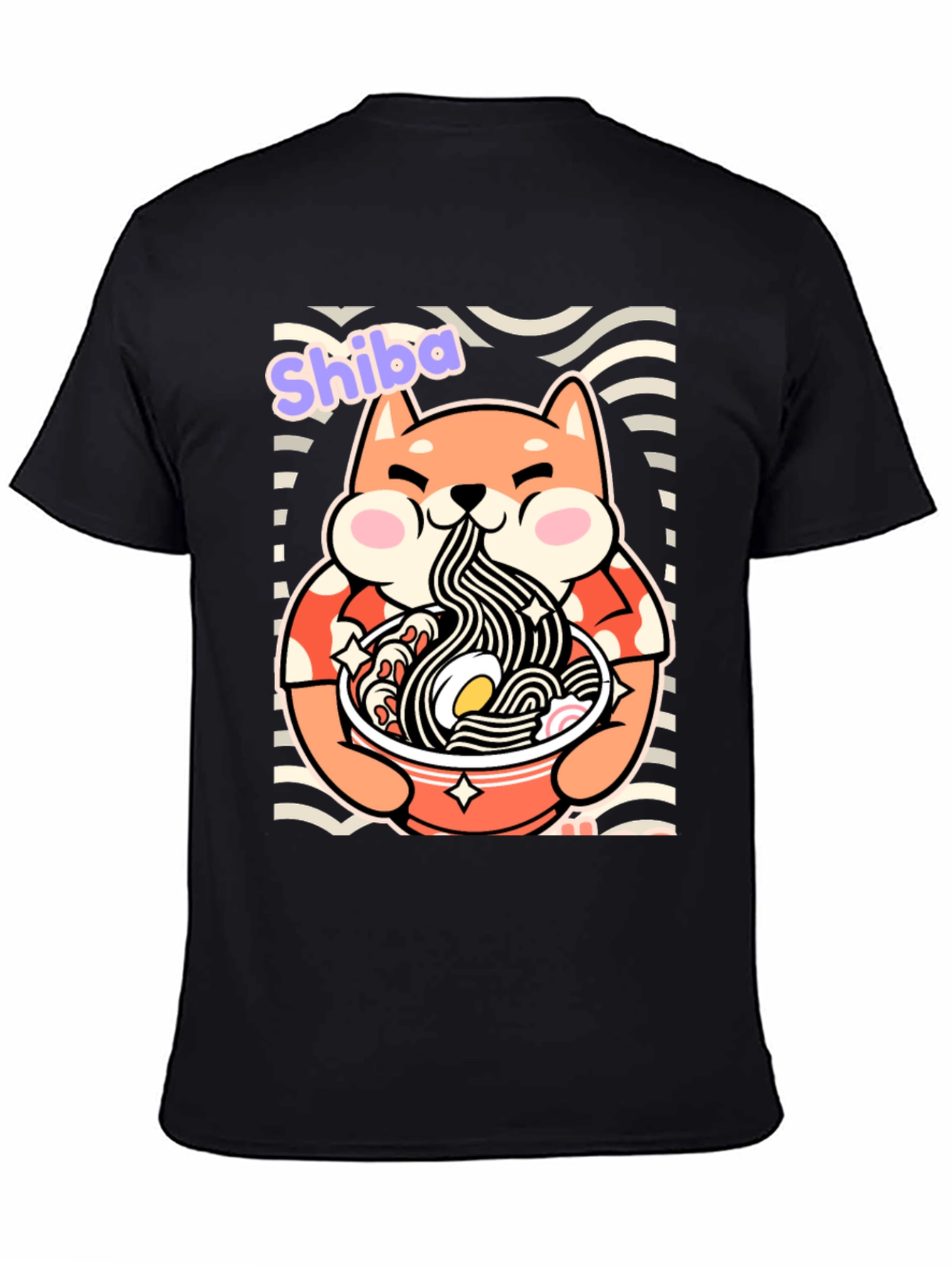 Shiba Ramen T-Shirt - Cute Dog Noodle Bowl Tee