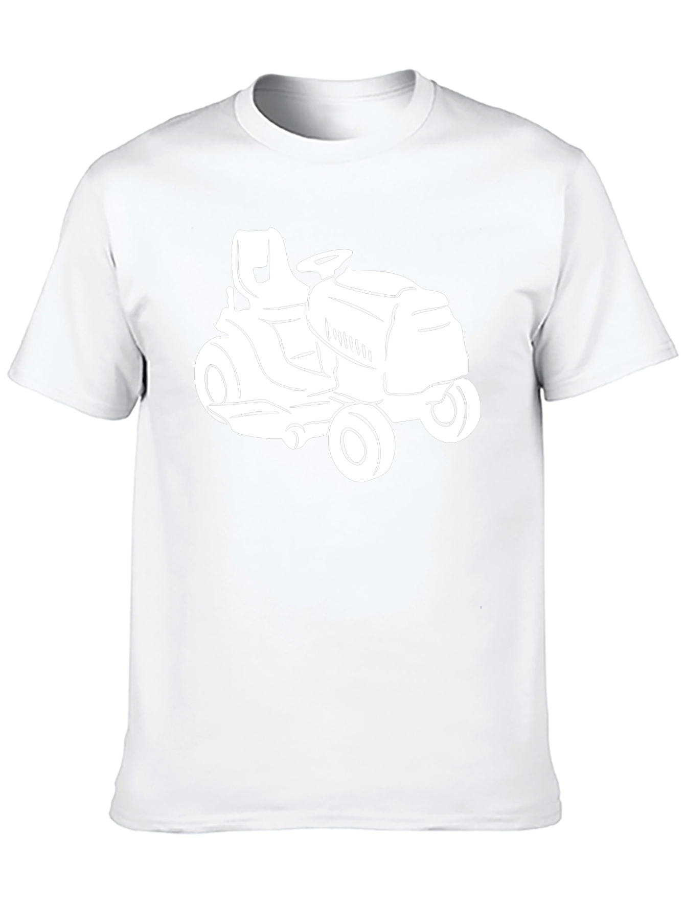 Lawn Tractor Graphic Tee - Black Cotton