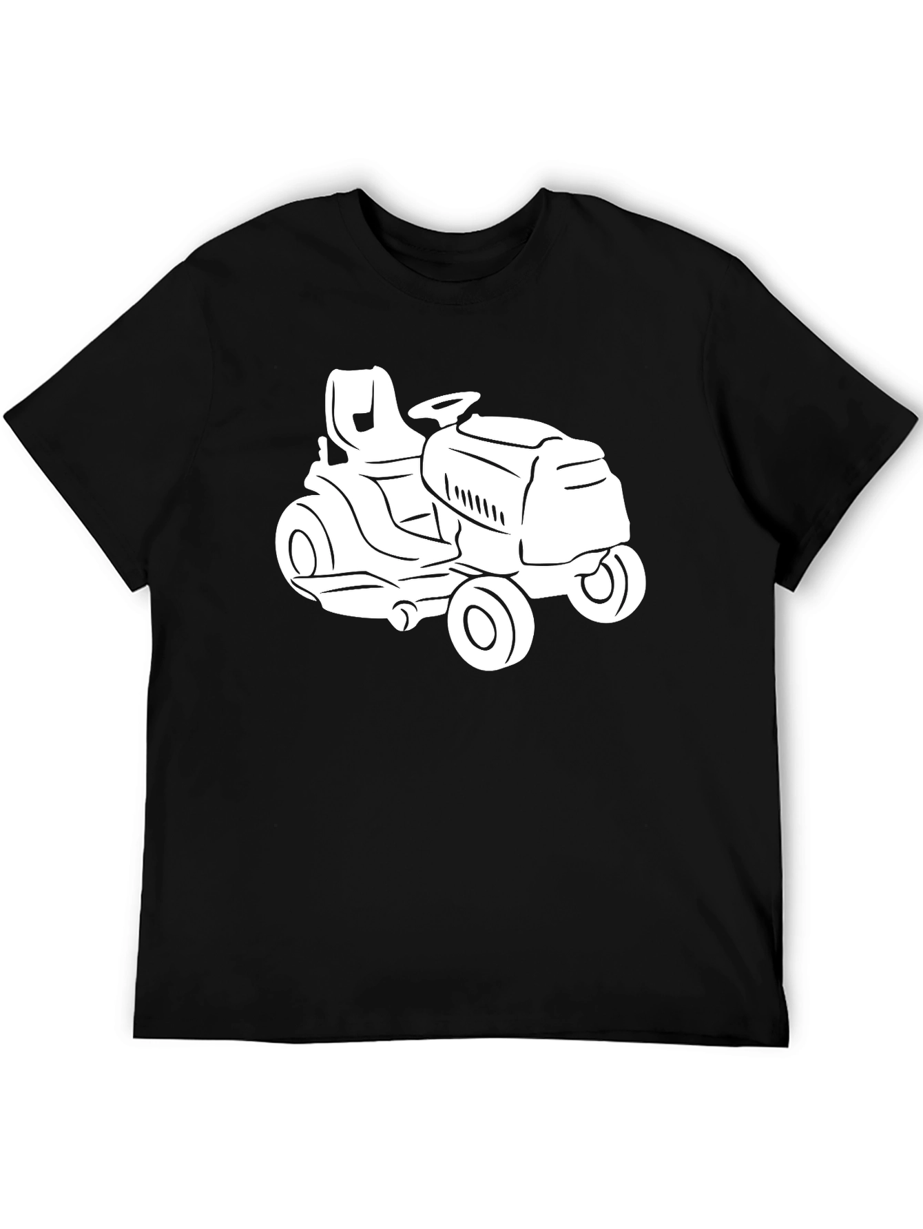 Lawn Tractor Graphic Tee - Black Cotton