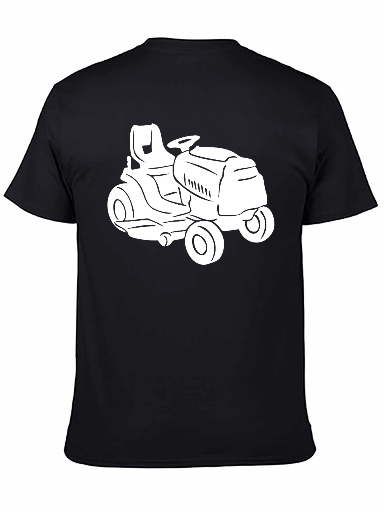 Lawn Tractor Graphic Tee - Black Cotton