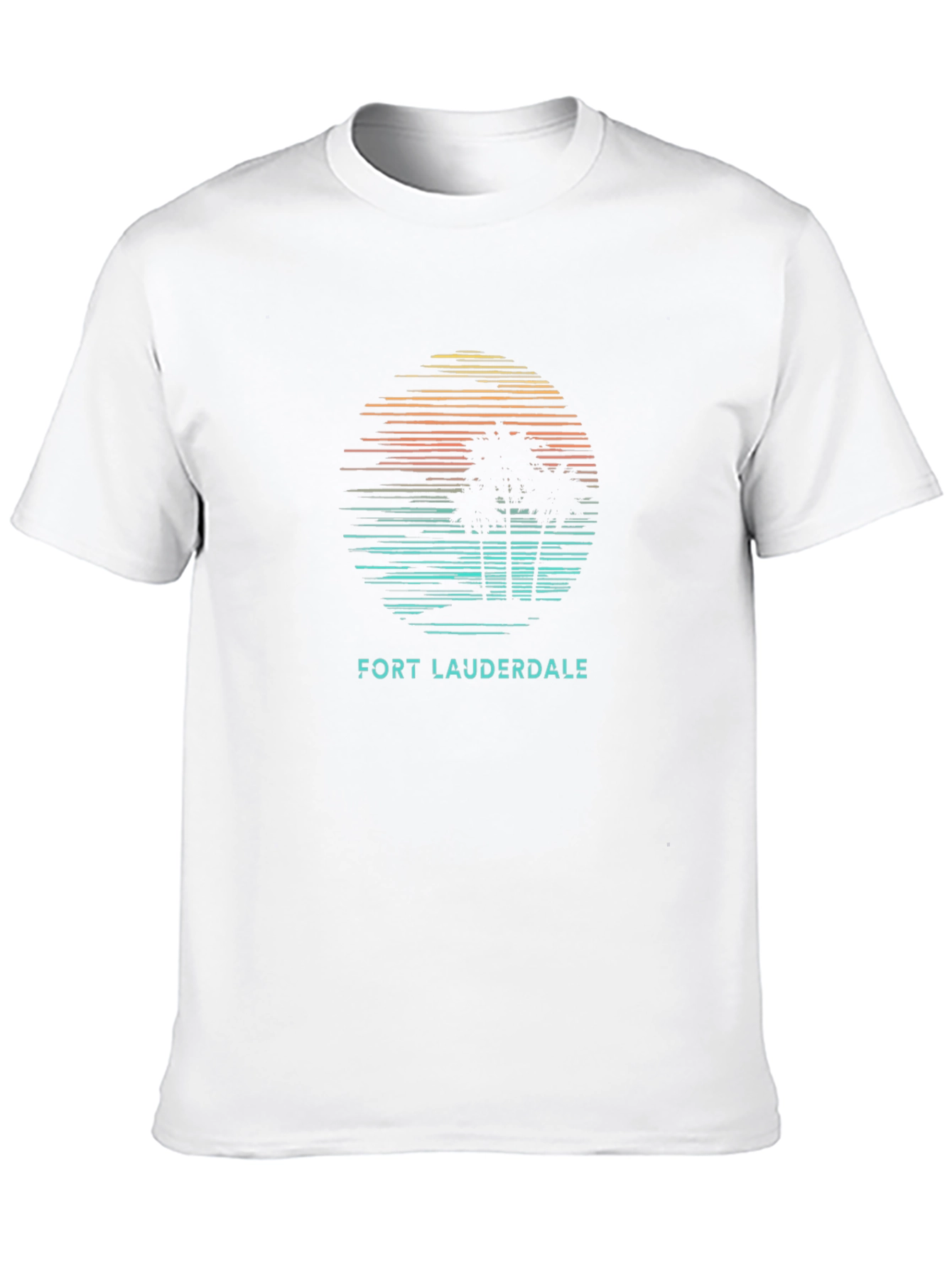 Fort Lauderdale Palm Tree Sunset Graphic Tee