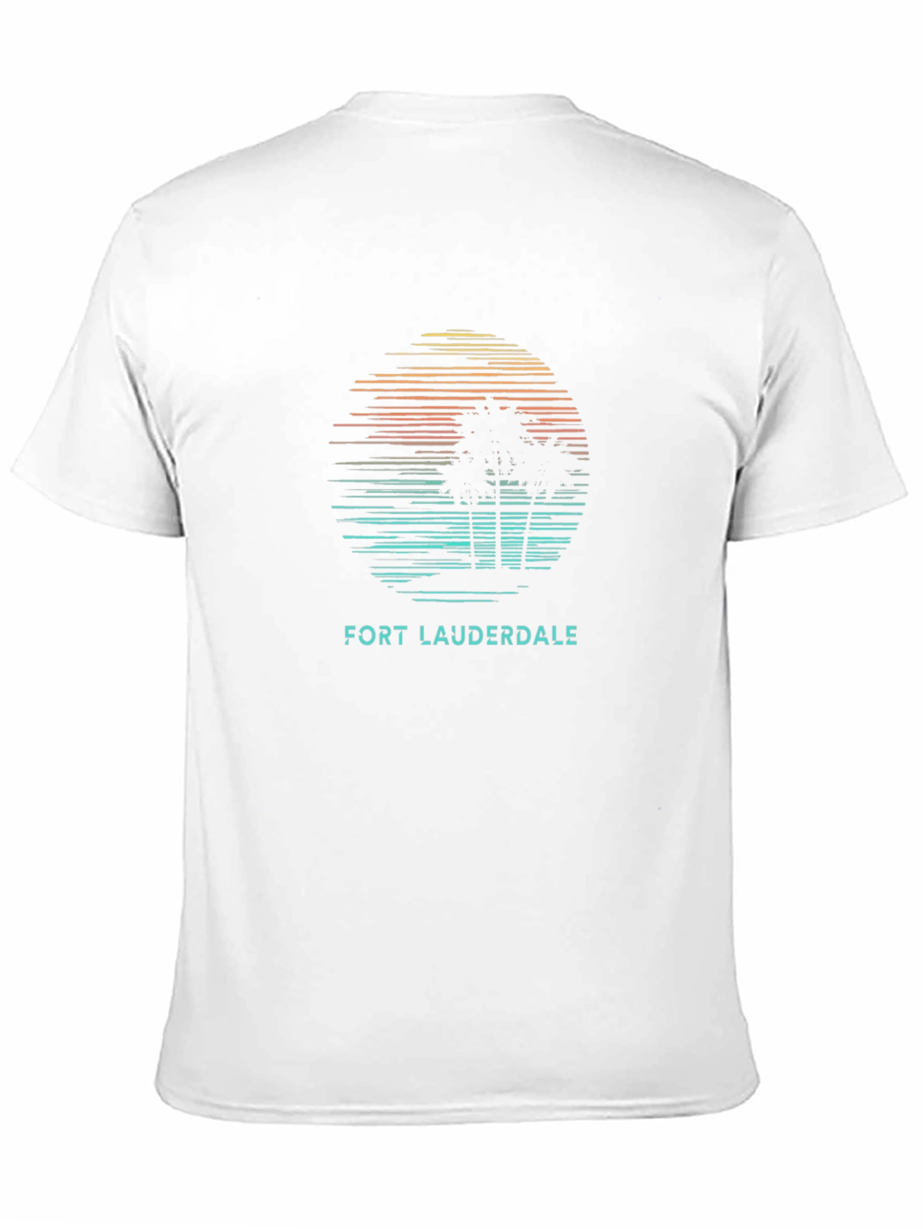 Fort Lauderdale Palm Tree Sunset Graphic Tee