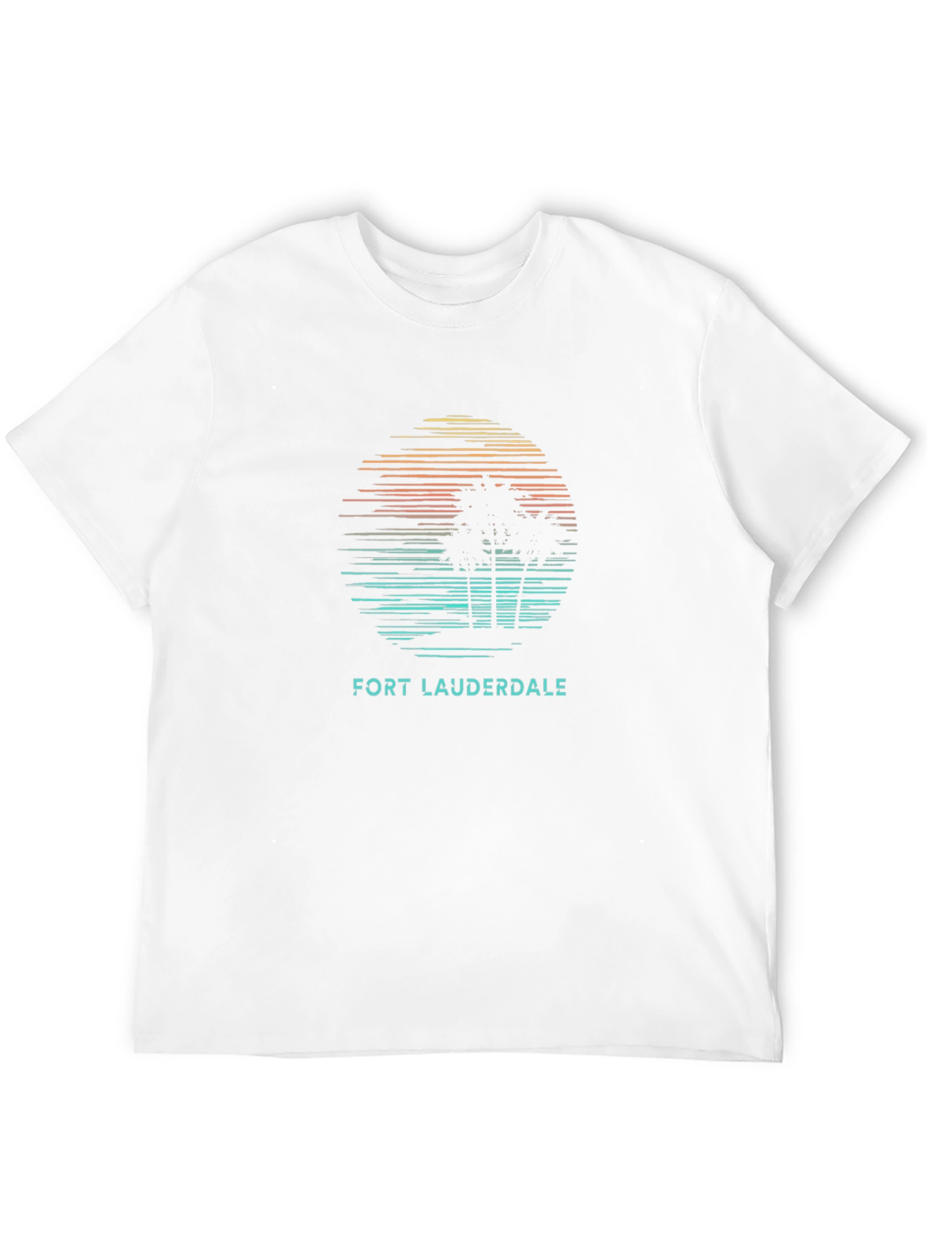 Fort Lauderdale Palm Tree Sunset Graphic Tee