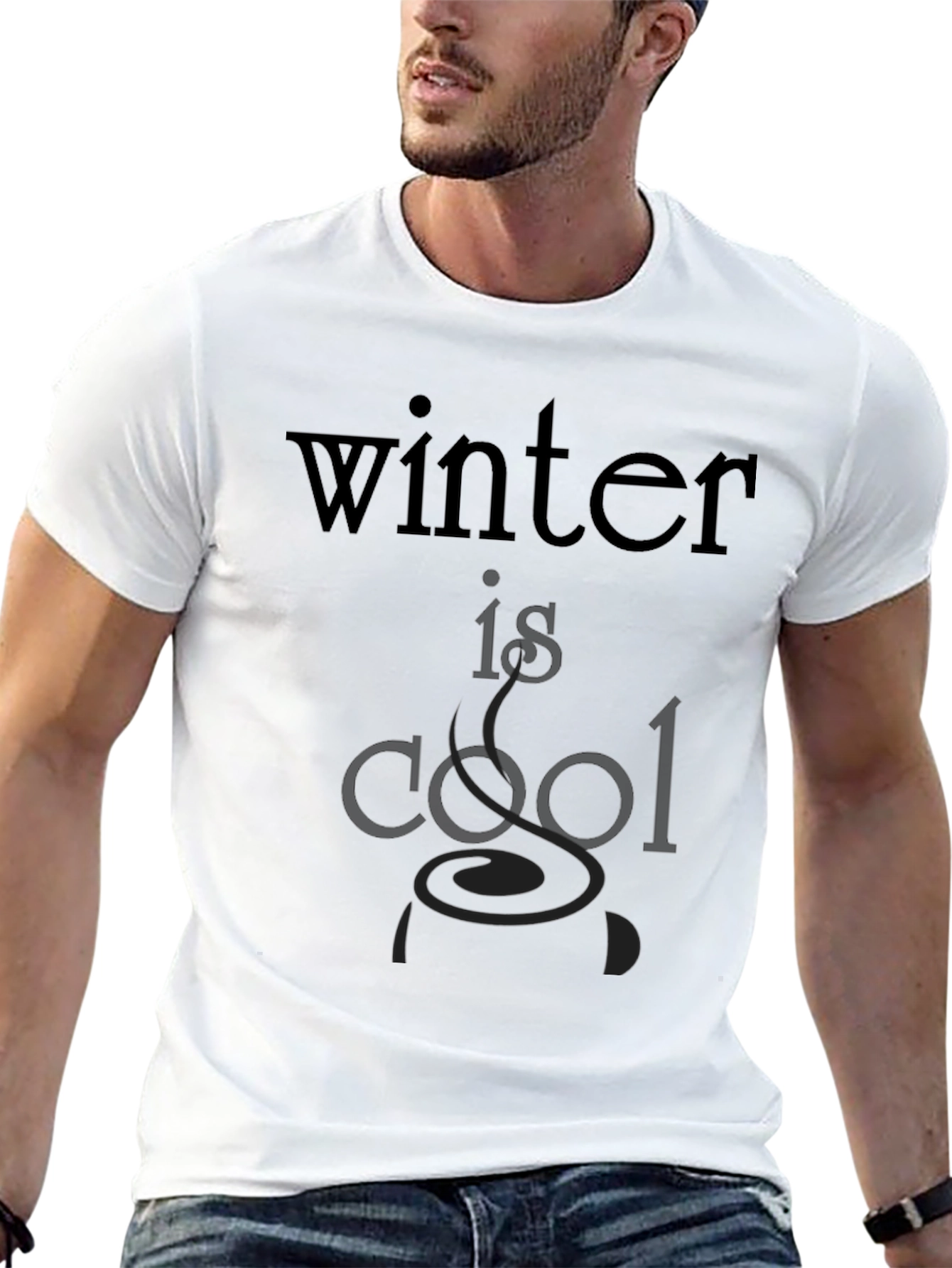 Winter is Cool Black Graphic Tee
