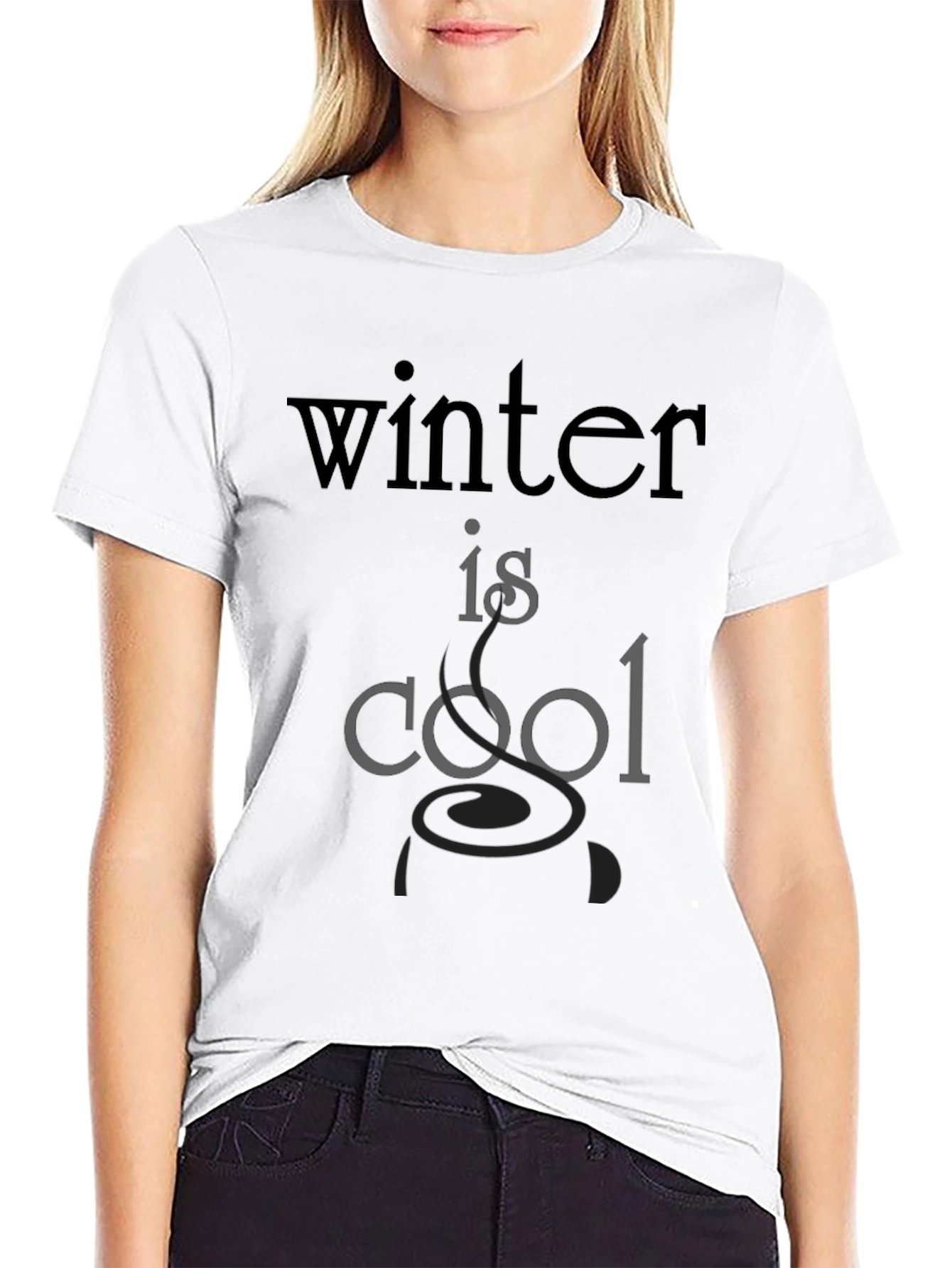 Winter is Cool Black Graphic Tee