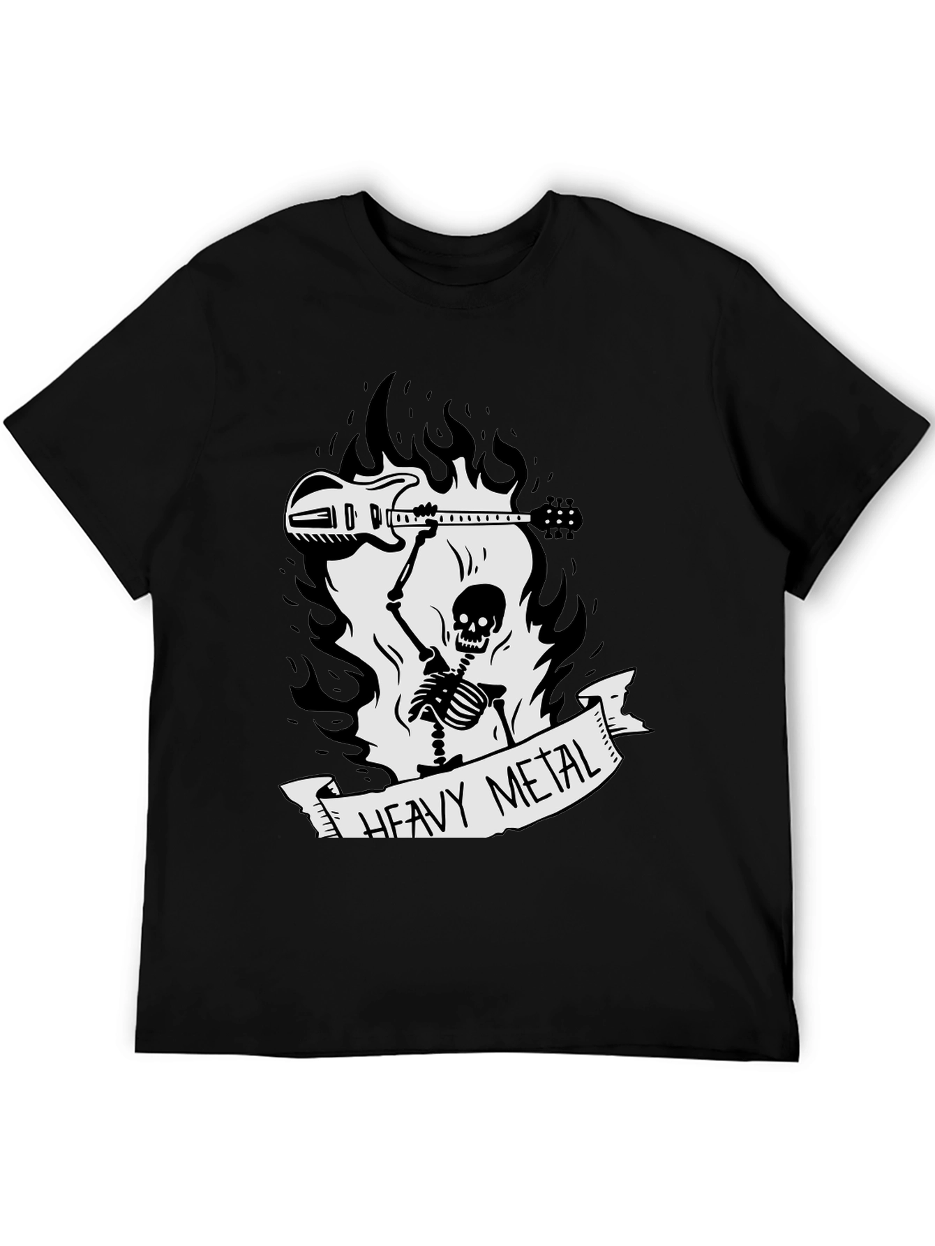 Heavy Metal Skeleton Guitar T-Shirt