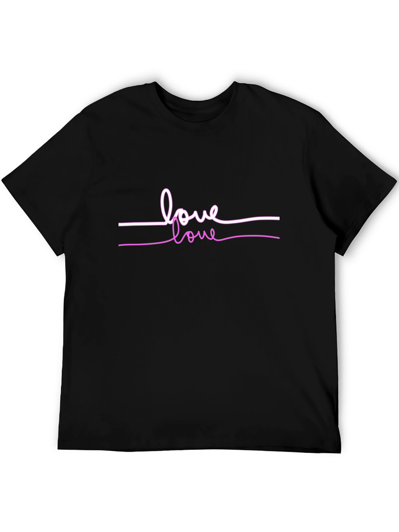 Love Graphic Tee - Stylish Black Cotton T-Shirt