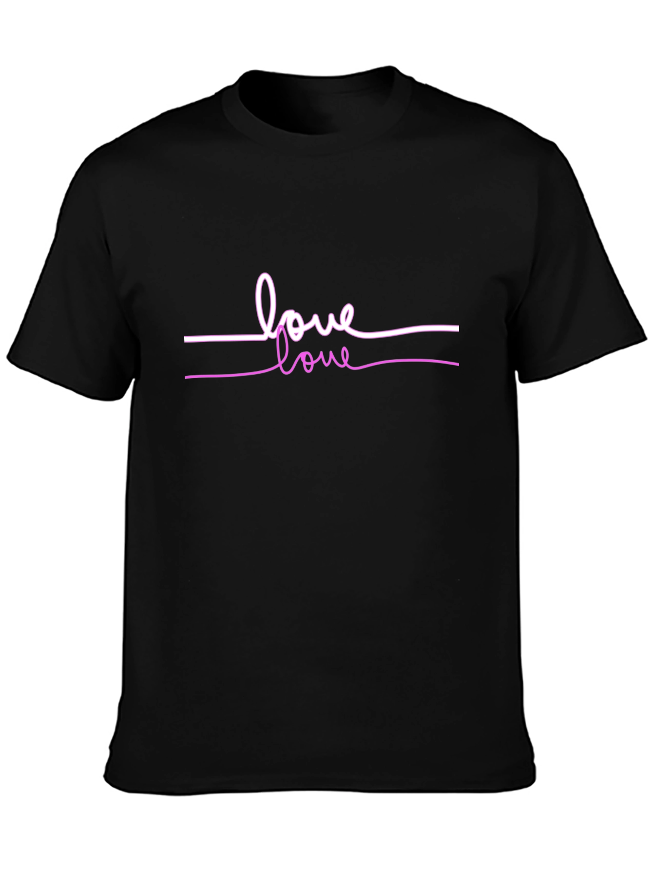 Love Graphic Tee - Stylish Black Cotton T-Shirt