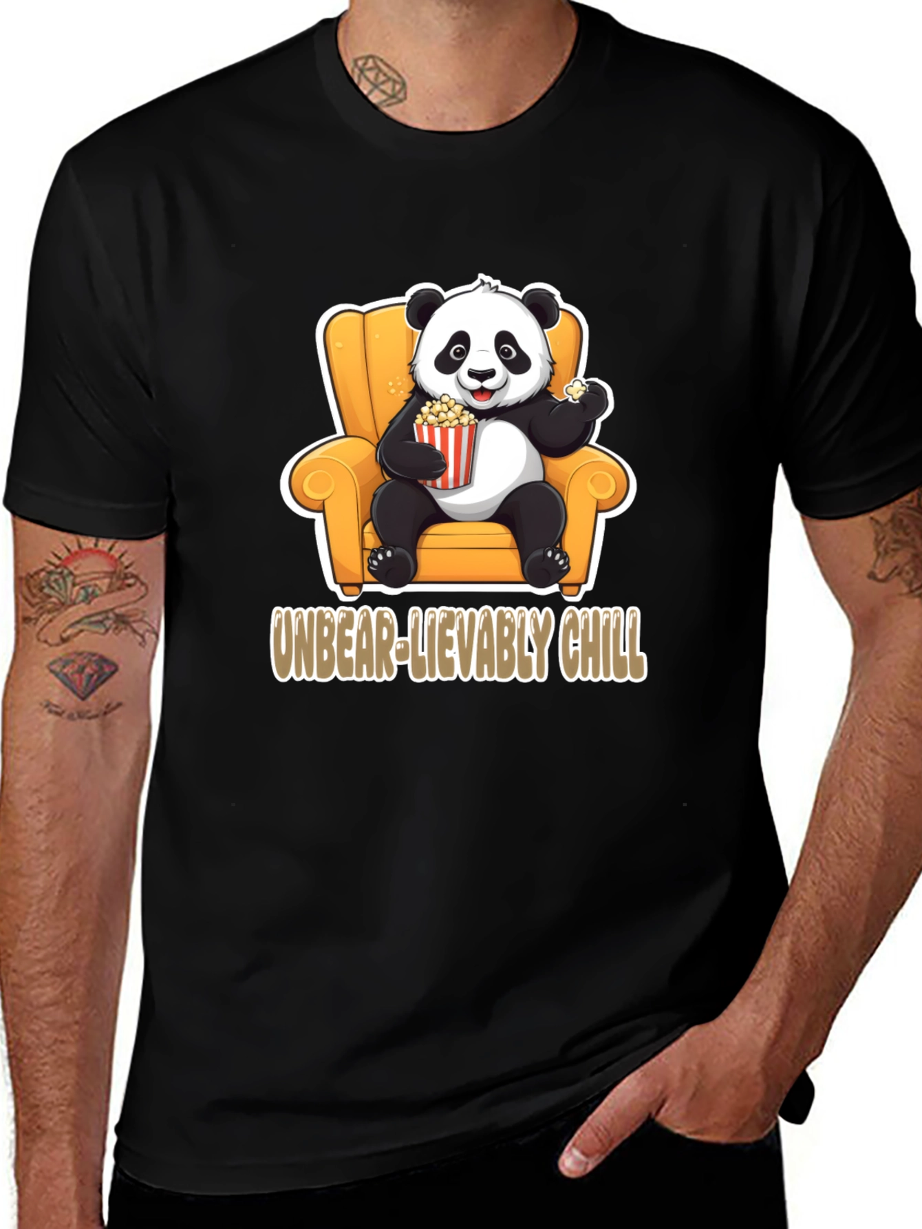 Unbear-lievably Chill Panda Graphic Tee