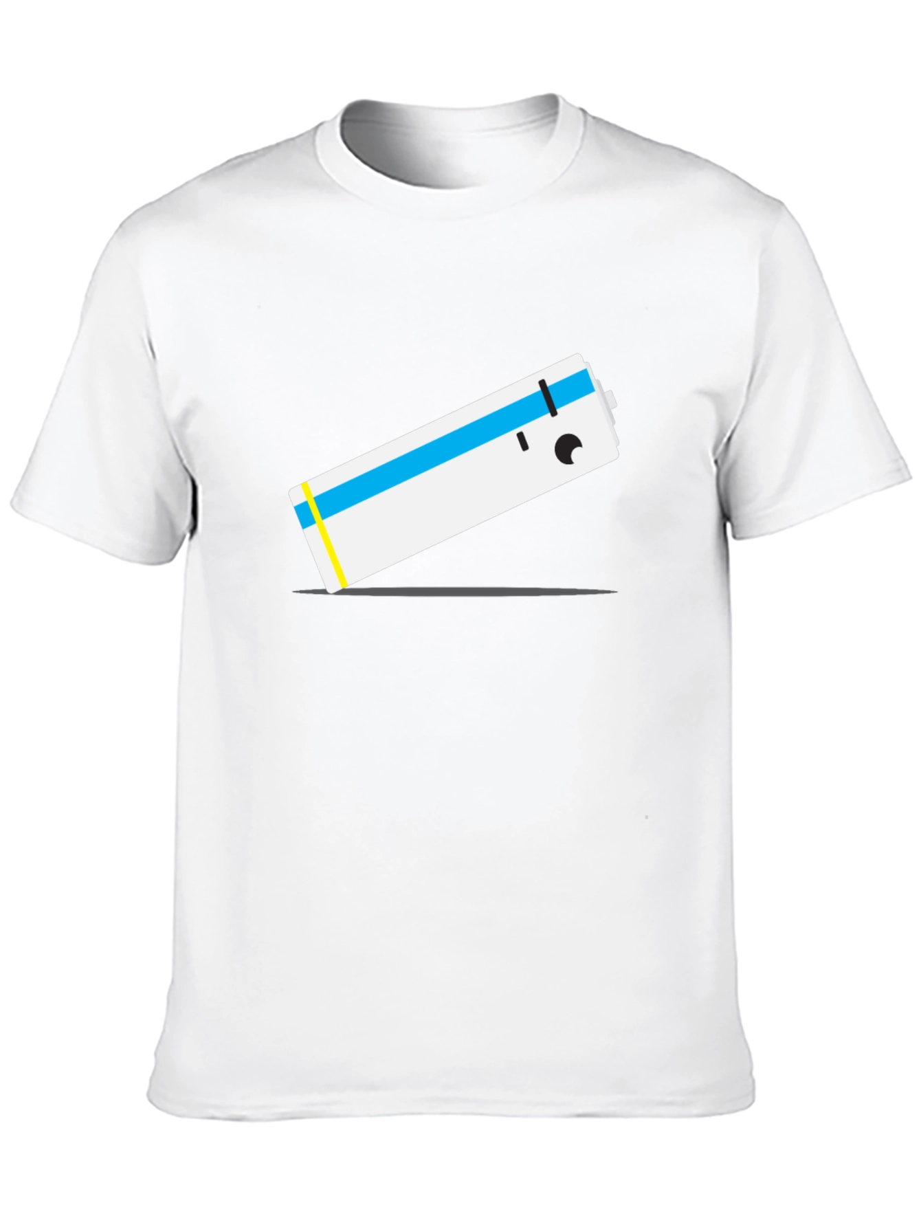 Cartoon Battery T-Shirt - Unique Graphic Tee