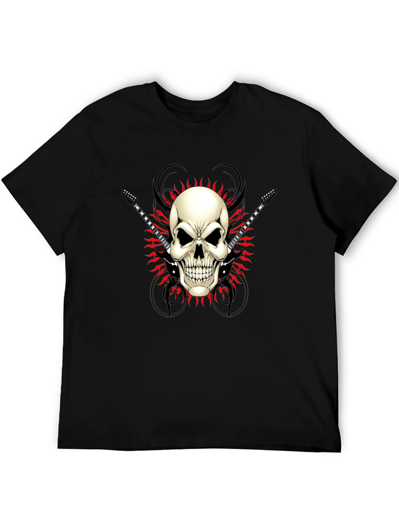Skull & Guitars Graphic Tee - Rocker Style