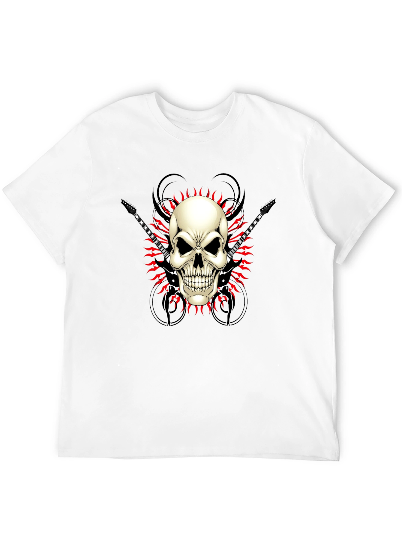 Skull & Guitars Graphic Tee - Rocker Style