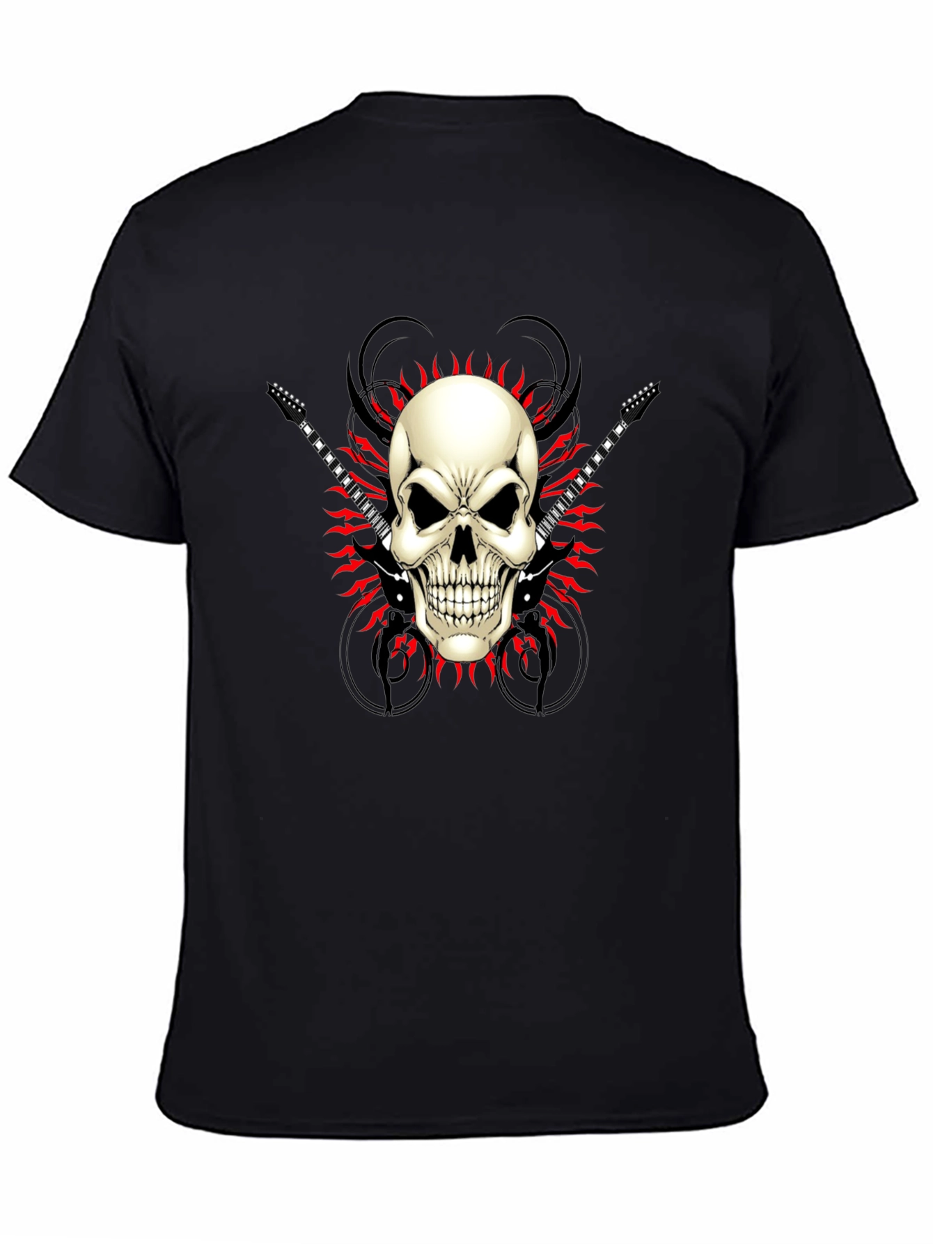 Skull & Guitars Graphic Tee - Rocker Style