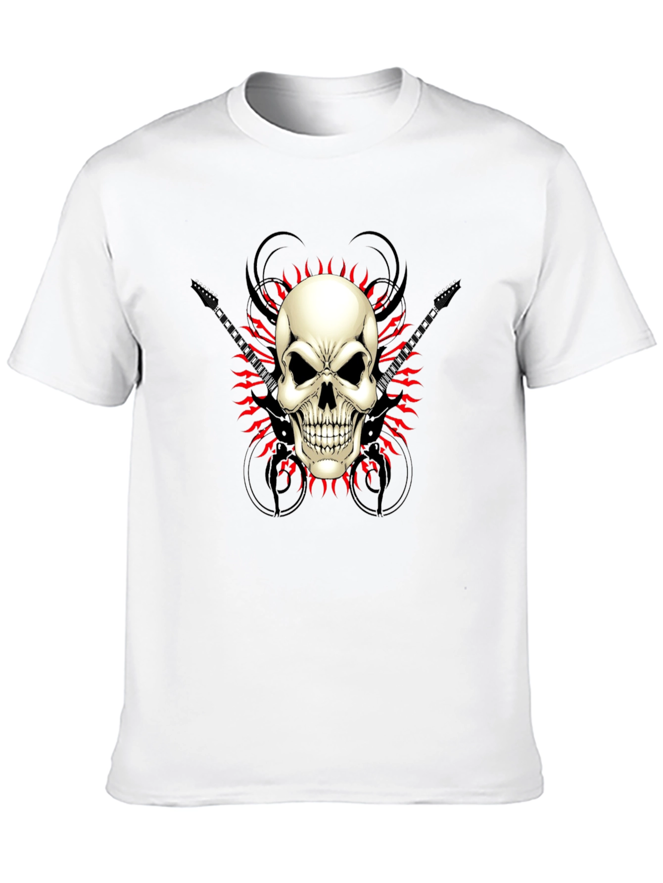 Skull & Guitars Graphic Tee - Rocker Style