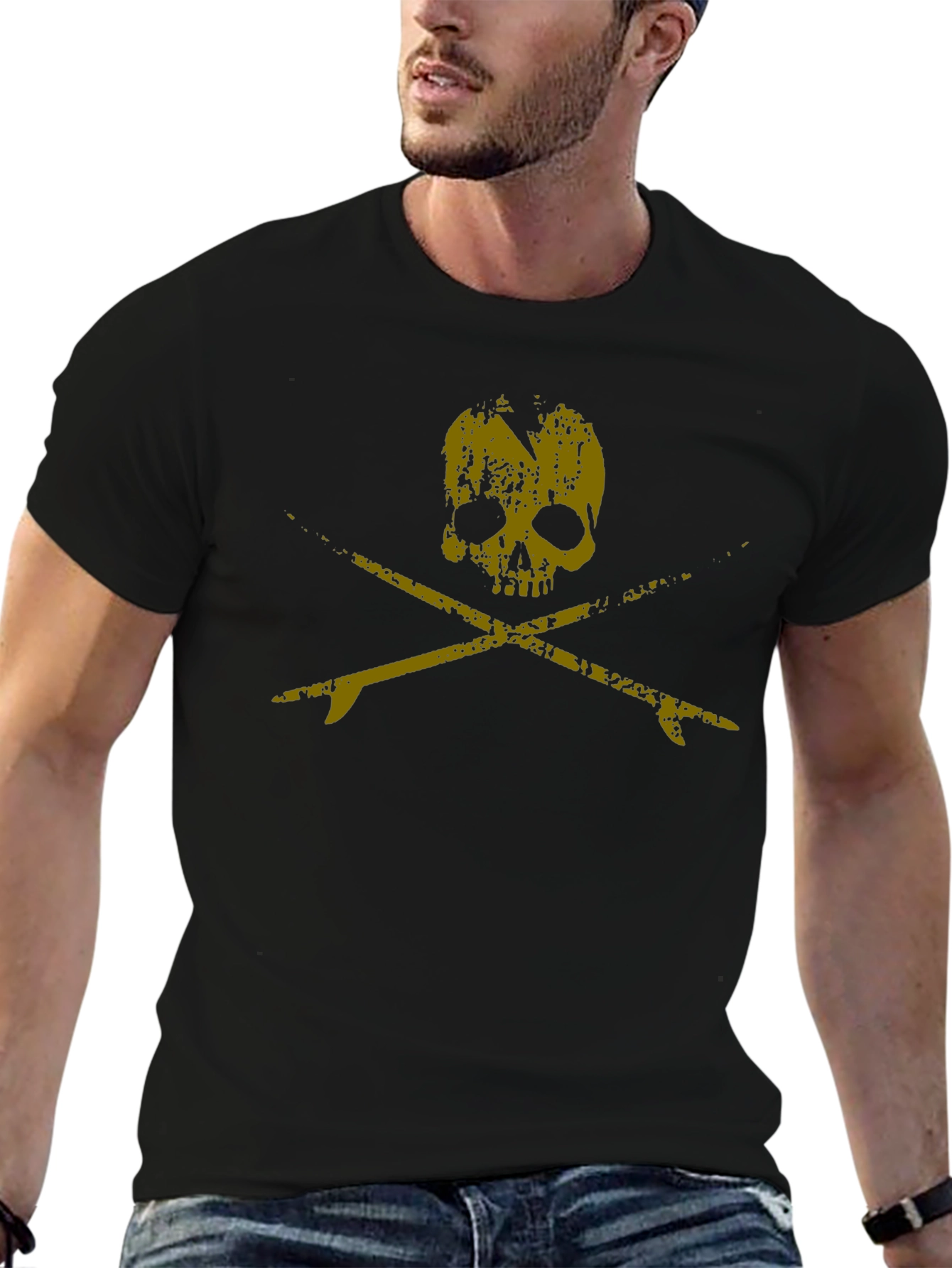 Skull Surfboard Graphic T-Shirt