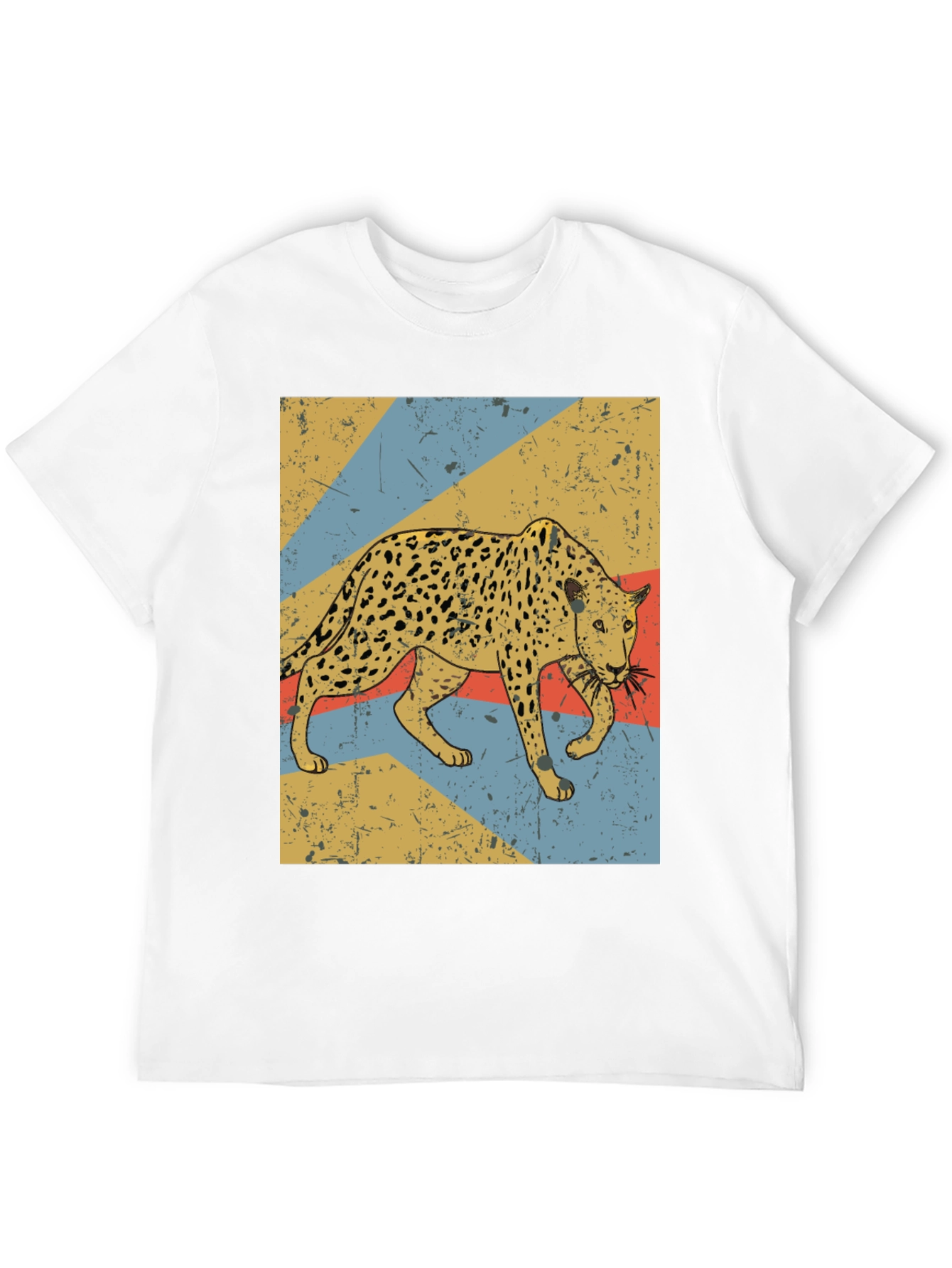 Retro Leopard Graphic T-Shirt
