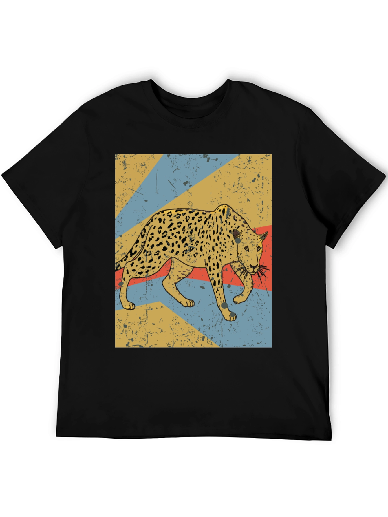 Retro Leopard Graphic T-Shirt