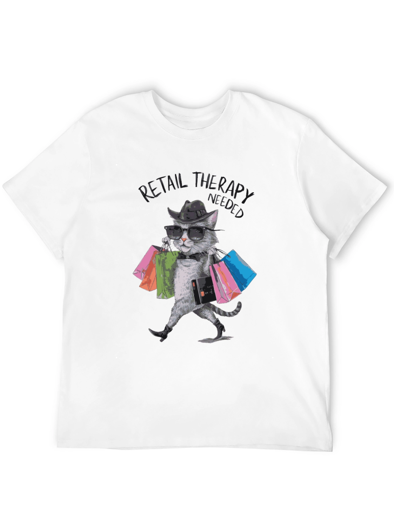 Retail Therapy Cat T-Shirt