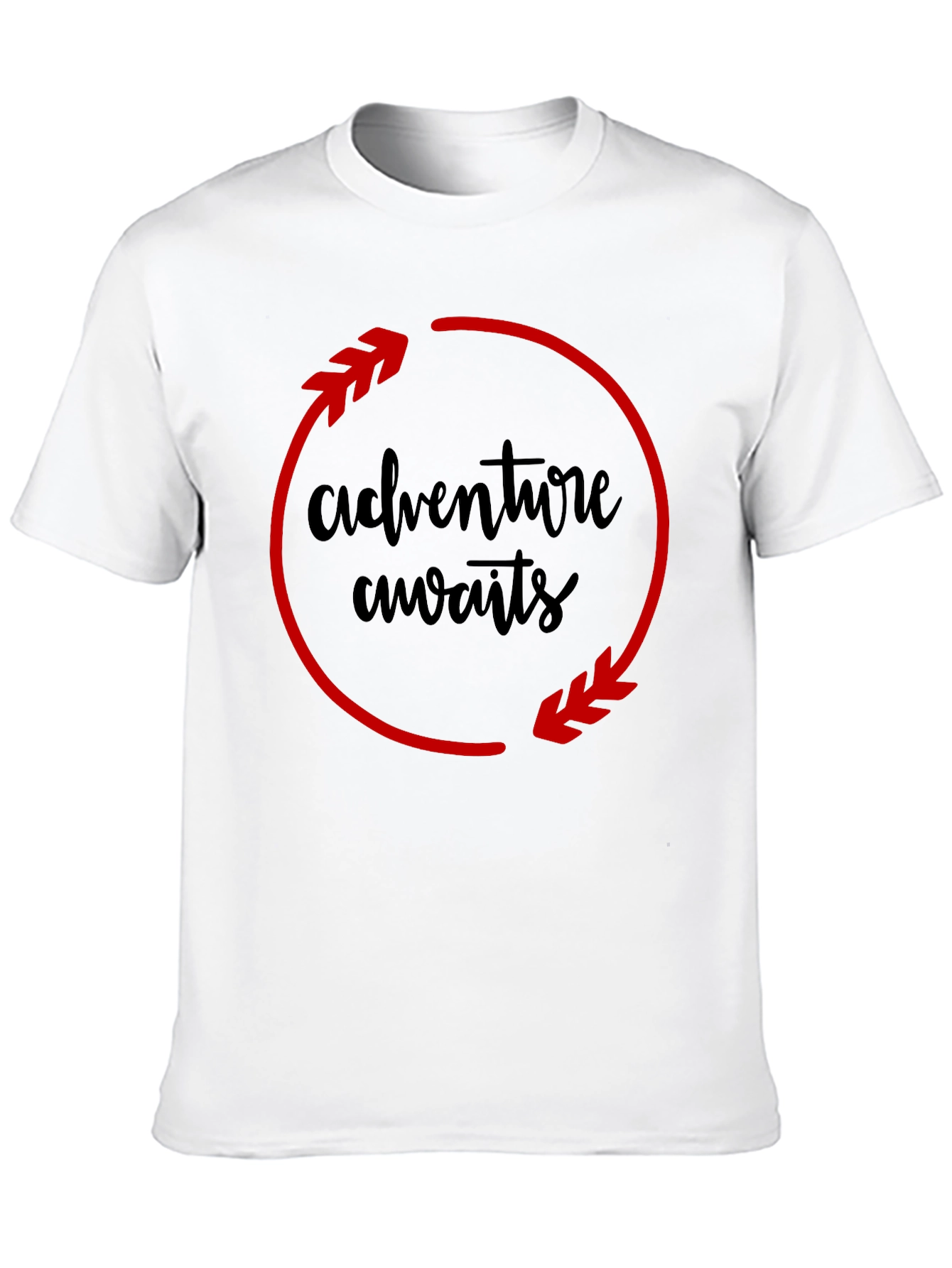 Adventure Awaits Black Graphic Tee