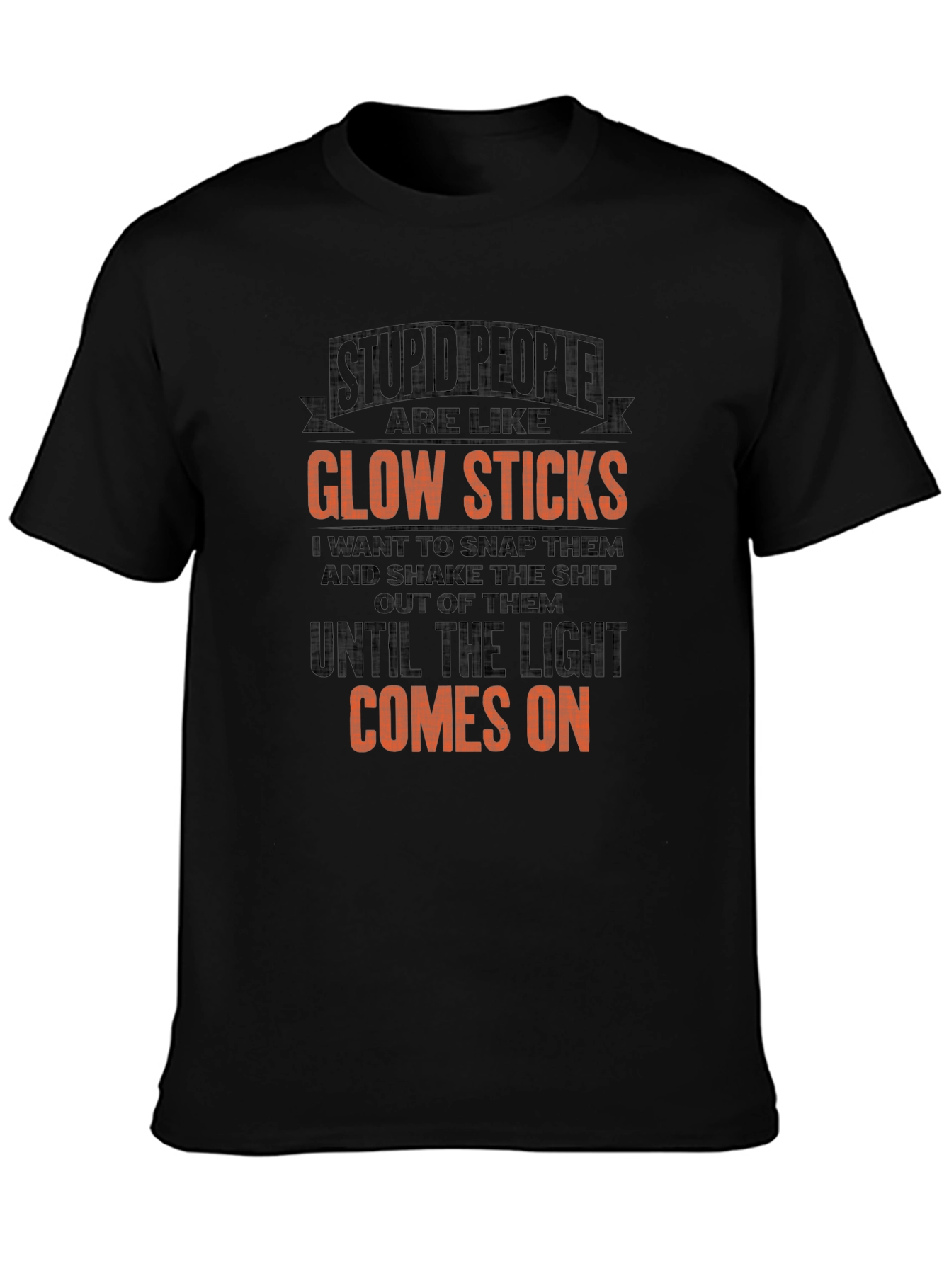Stupid People Glow Sticks Graphic Tee