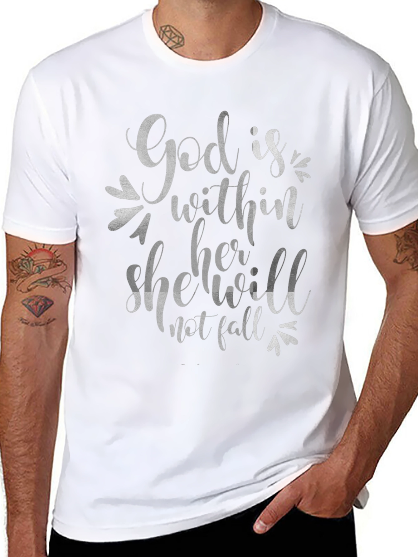 God is Within Her T-Shirt - Faith Inspired Tee
