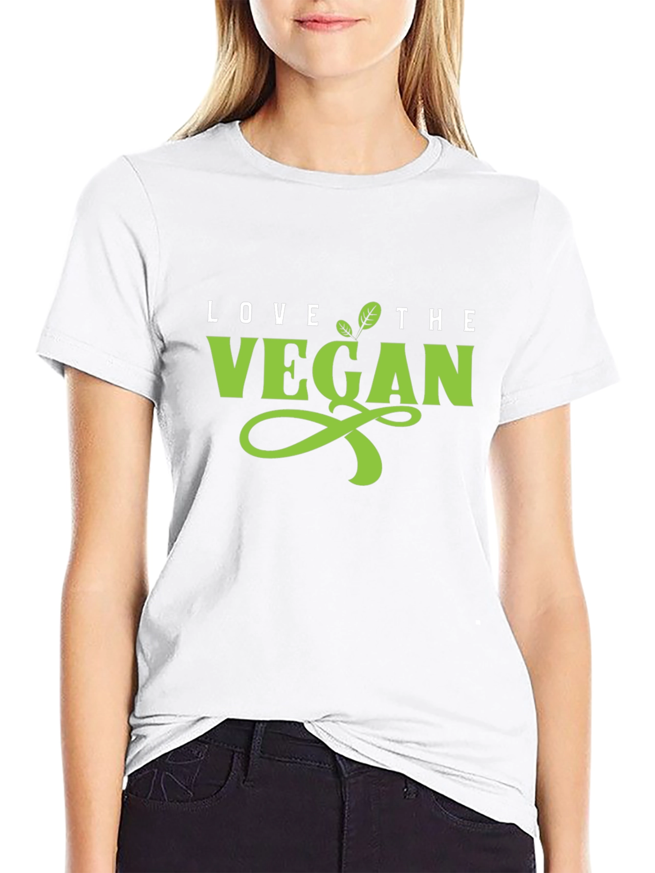 Love the Vegan Black Tee - Stylish Vegan Apparel