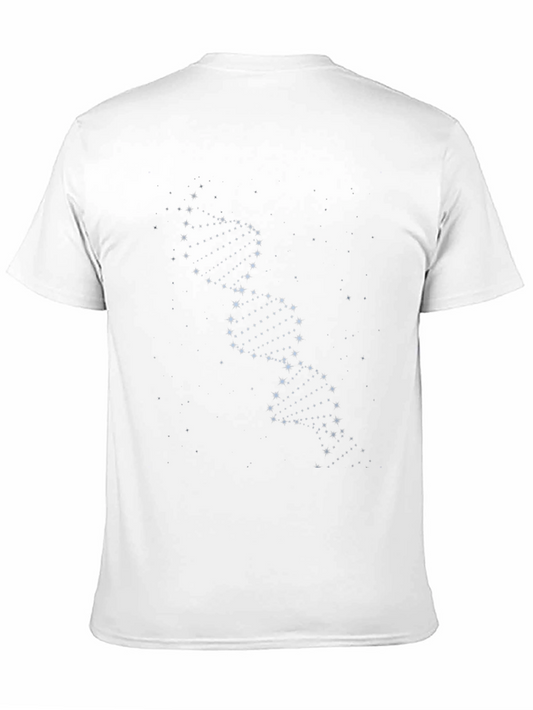 Starry Night DNA Graphic Tee - Black Crew Neck