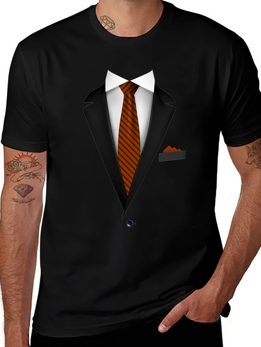 Suit & Tie Print Tee -  Formal Fun T-Shirt