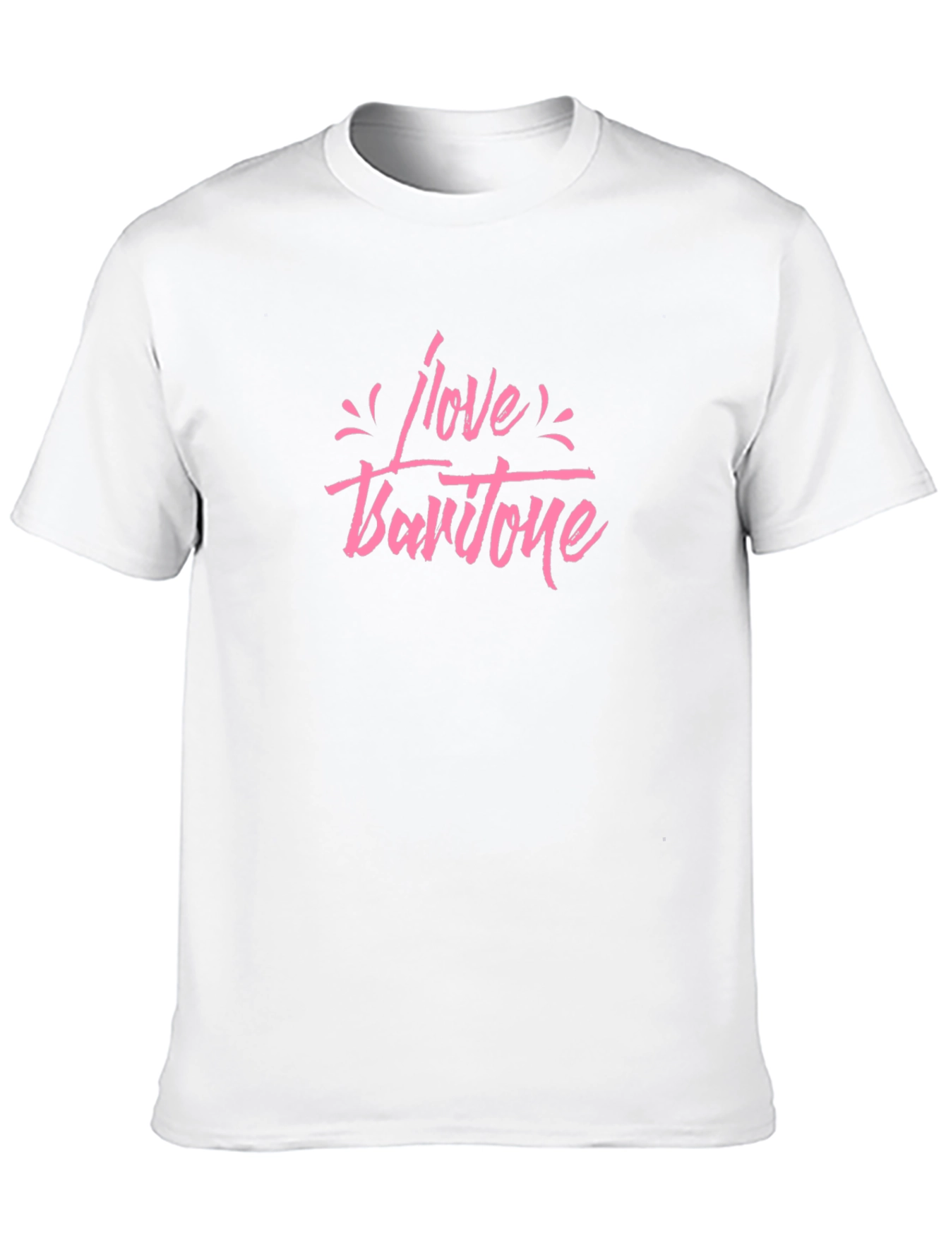 I Love Baritone Graphic Black T-Shirt