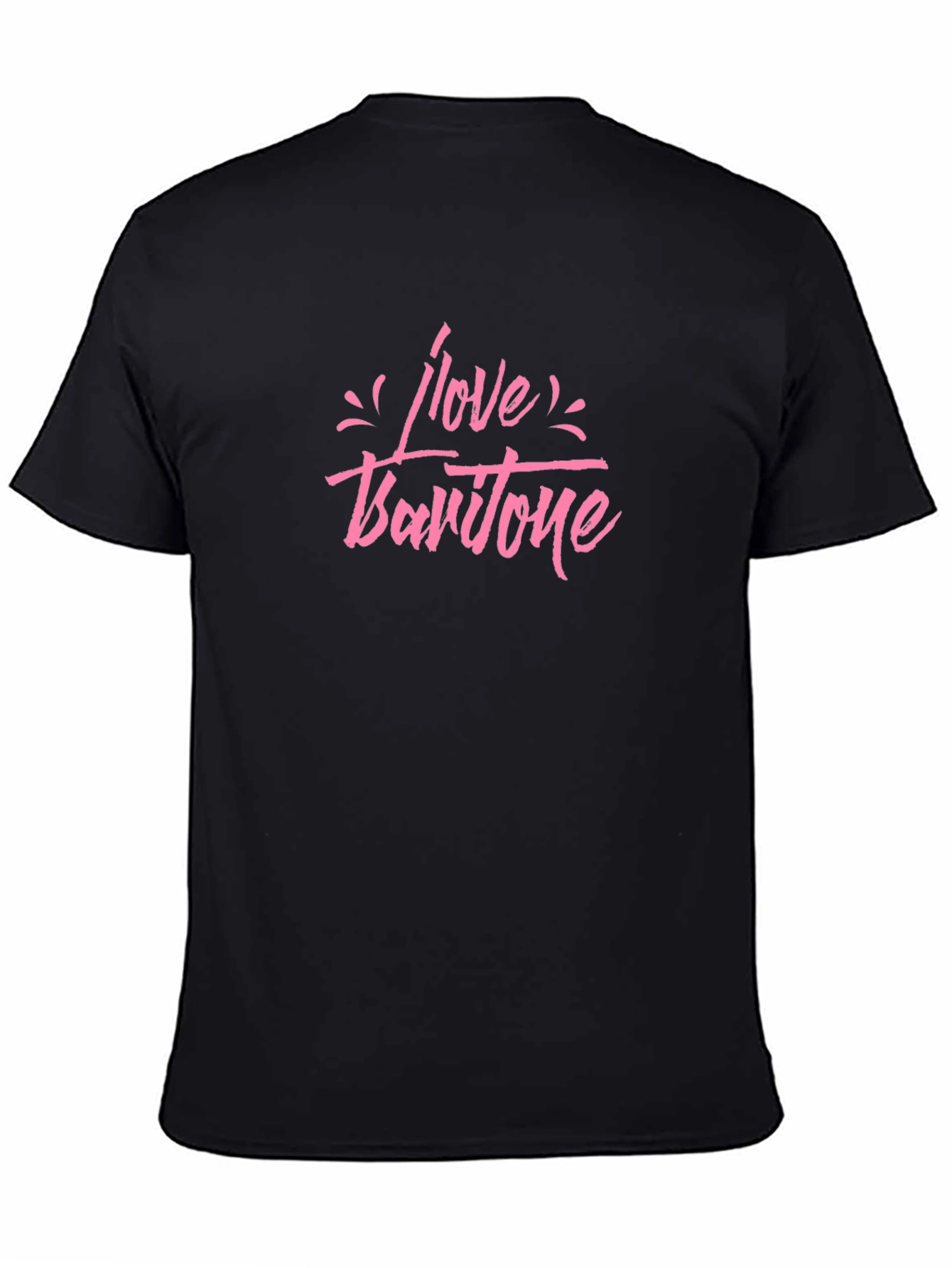 I Love Baritone Graphic Black T-Shirt