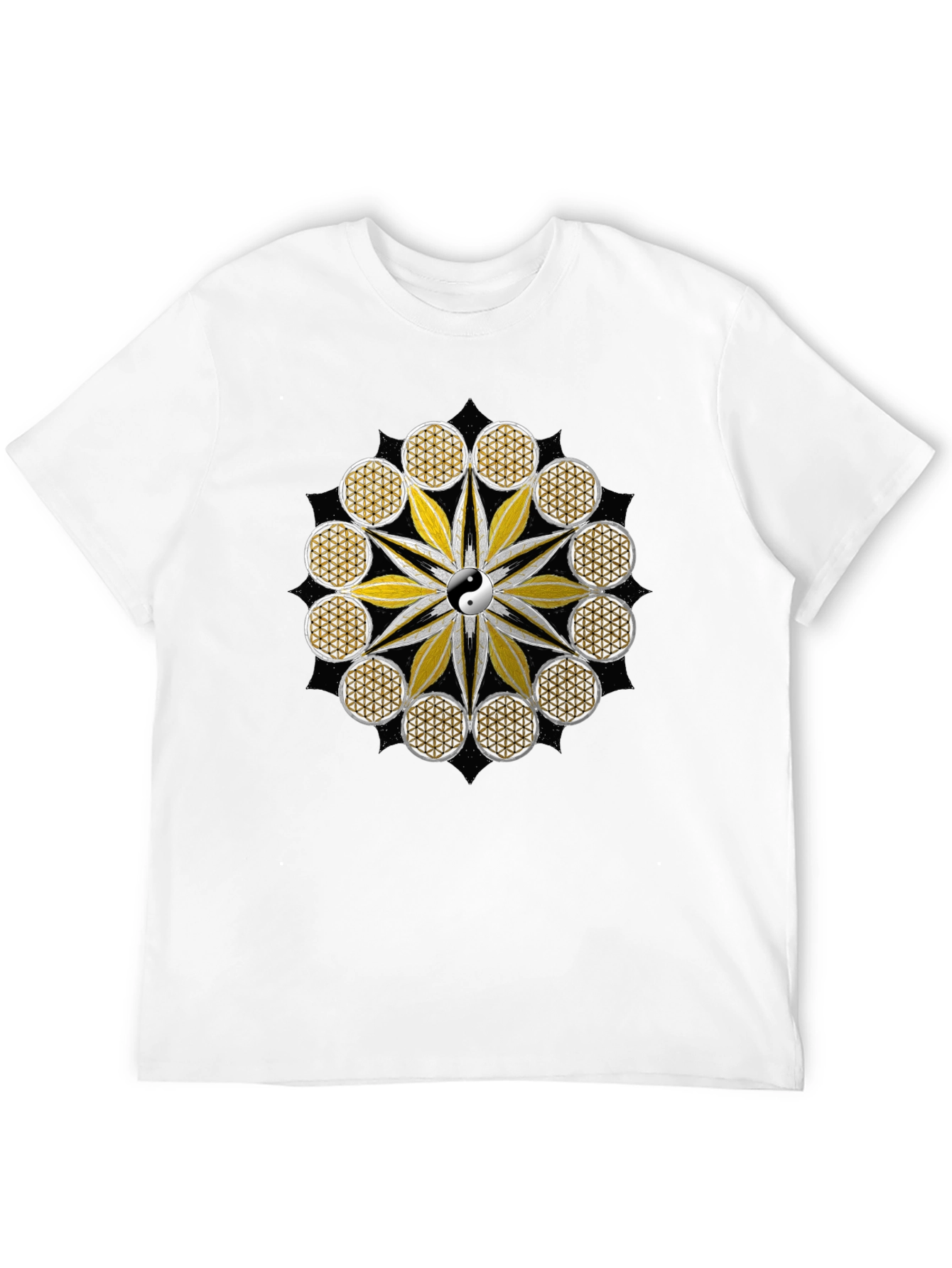 Yin Yang Flower of Life Graphic Tee