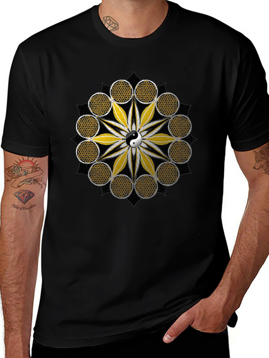 Yin Yang Flower of Life Graphic Tee