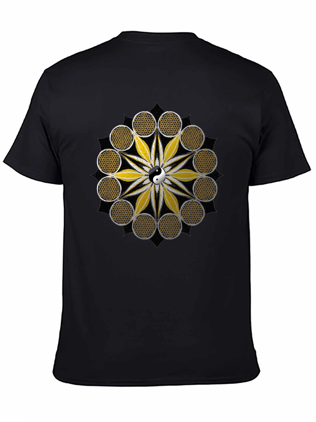 Yin Yang Flower of Life Graphic Tee