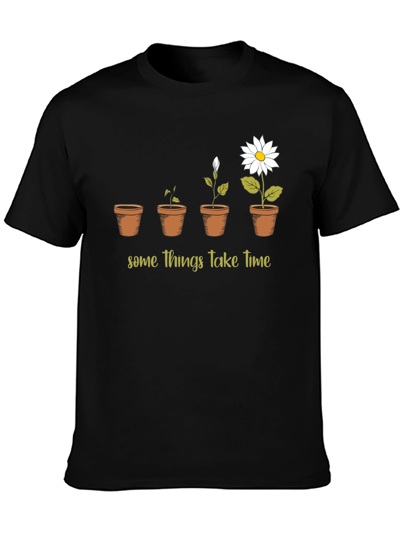 Growth Takes Time Graphic Tee - Black