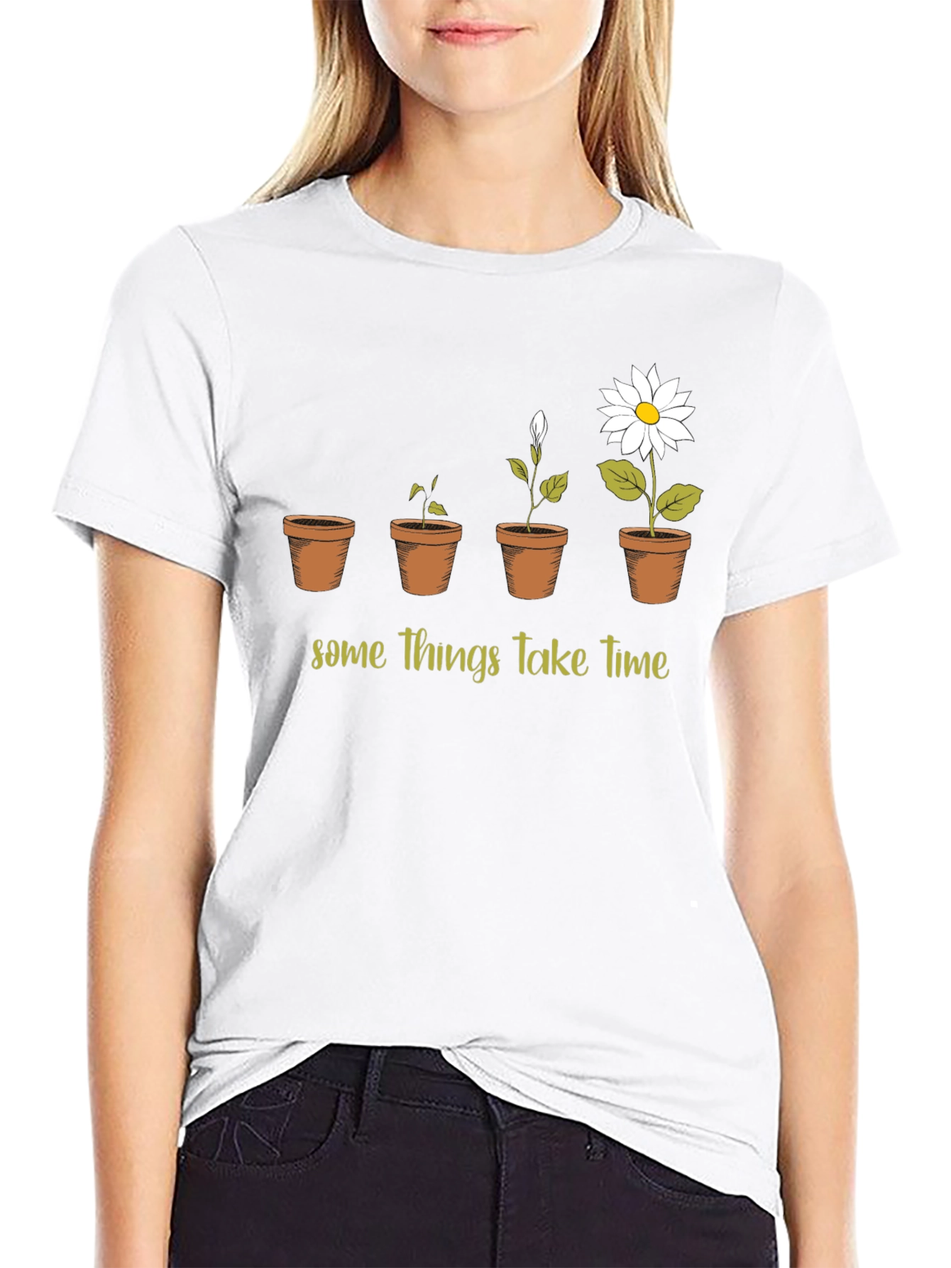 Growth Takes Time Graphic Tee - Black
