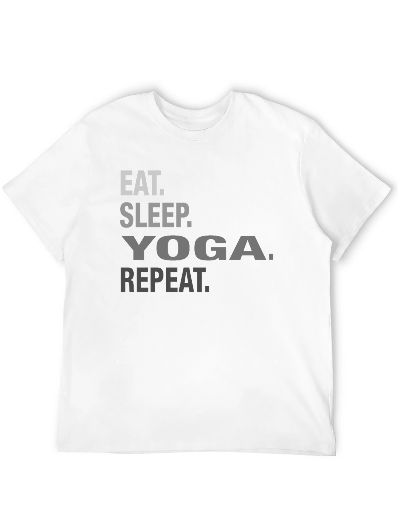Eat Sleep Yoga Repeat T-Shirt - Black Casual Tee