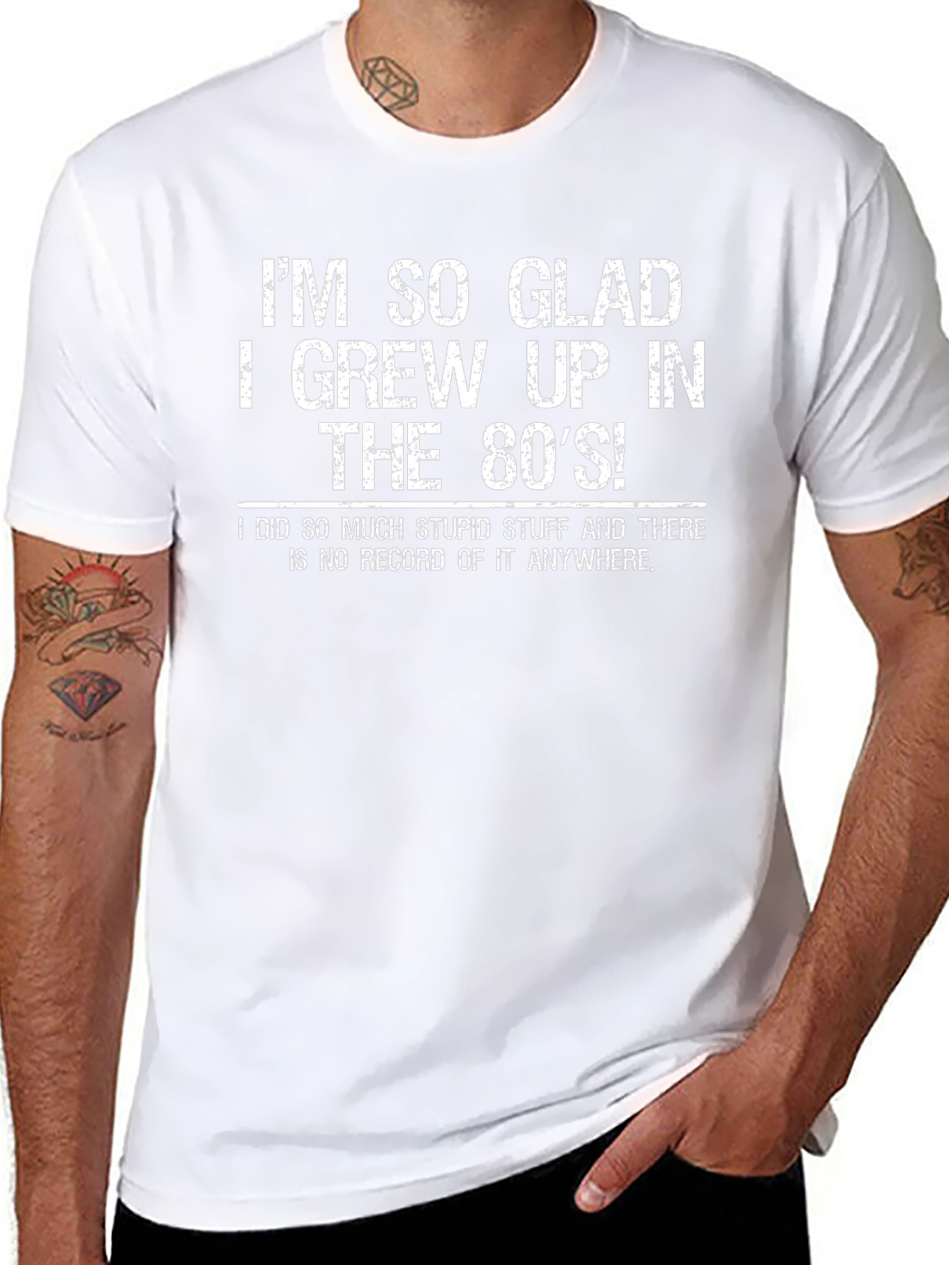 80s Nostalgia Graphic Tee - Black