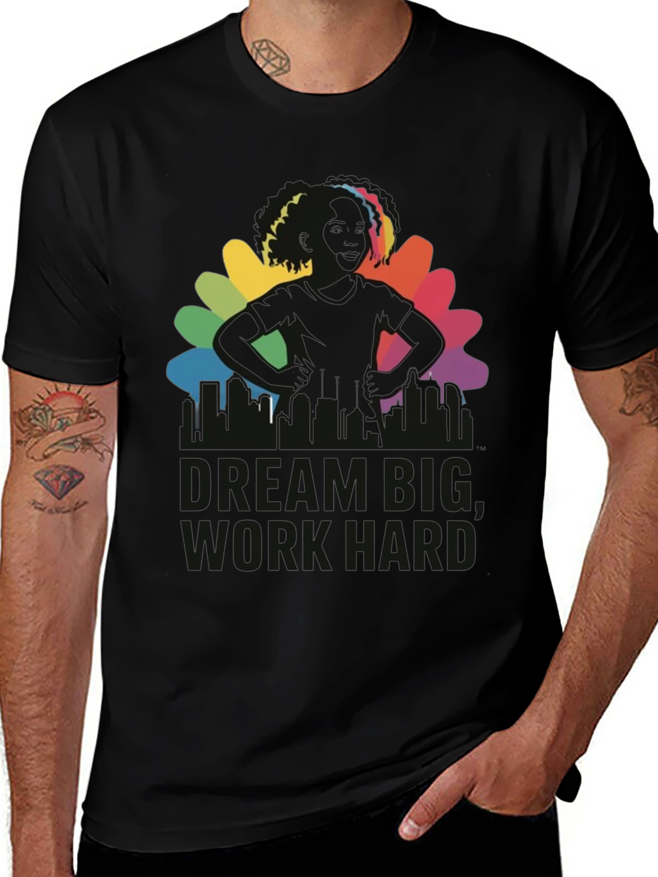 Dream Big Graphic Tee - Black