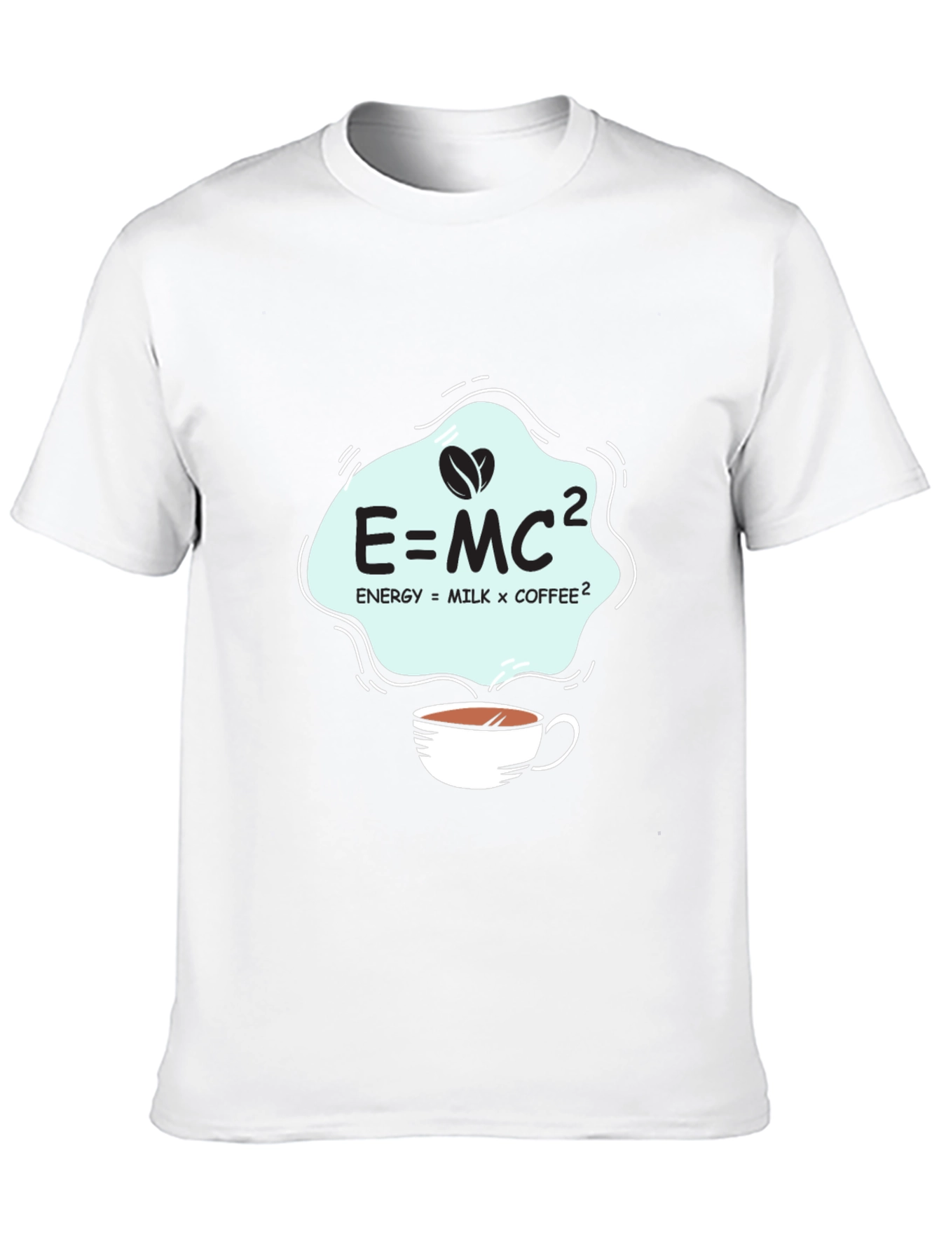 Science of Coffee T-Shirt E=MC2 Black Cotton Tee