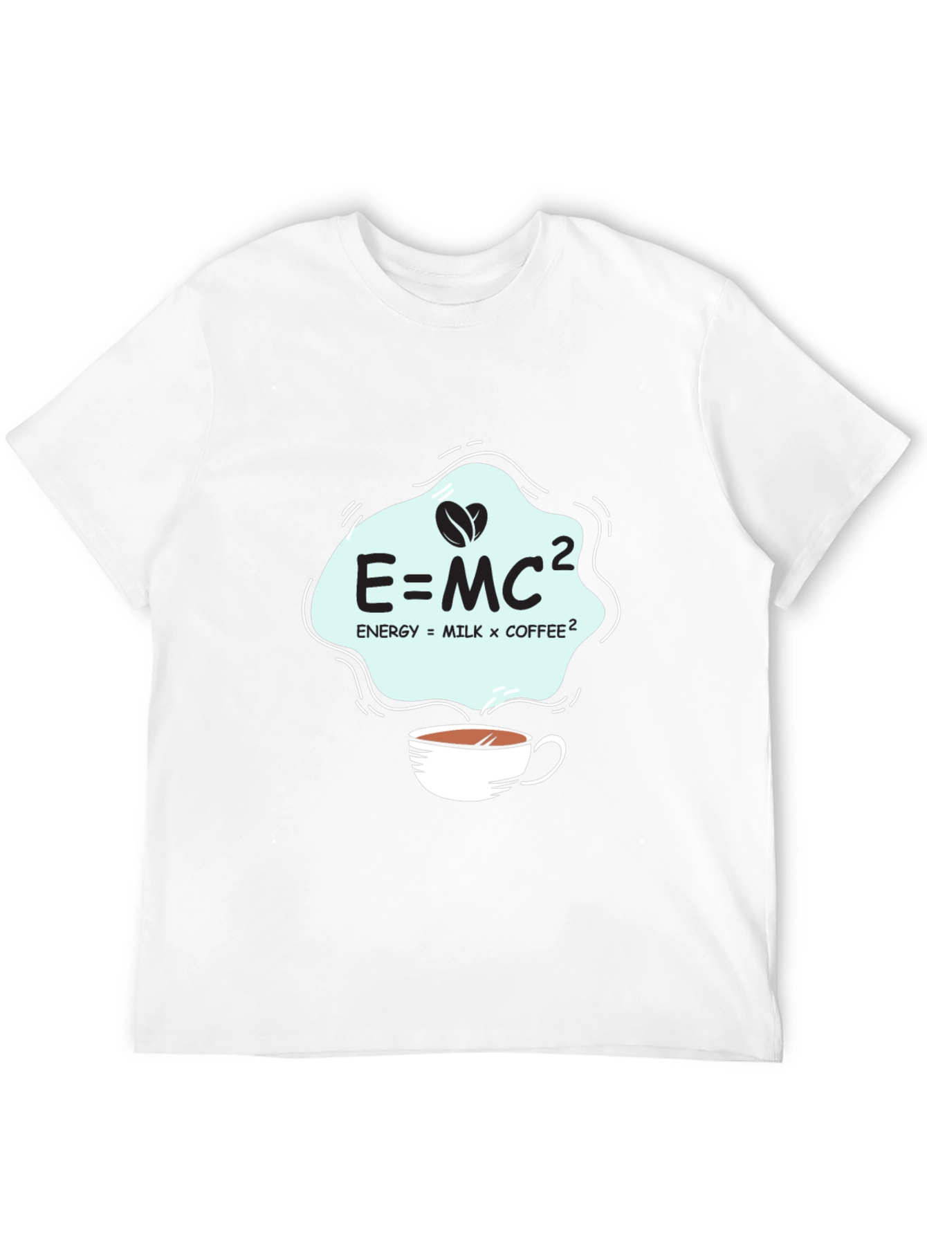 Science of Coffee T-Shirt E=MC2 Black Cotton Tee