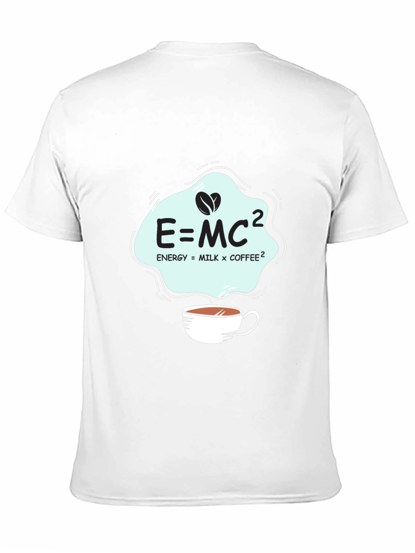 Science of Coffee T-Shirt E=MC2 Black Cotton Tee