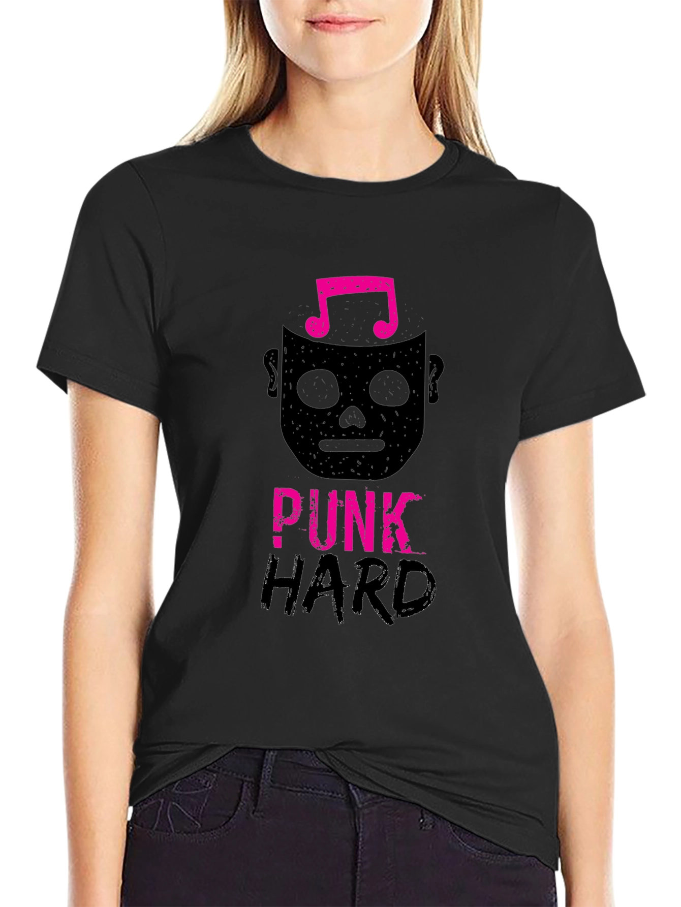Punk Hard Graphic Tee - Black
