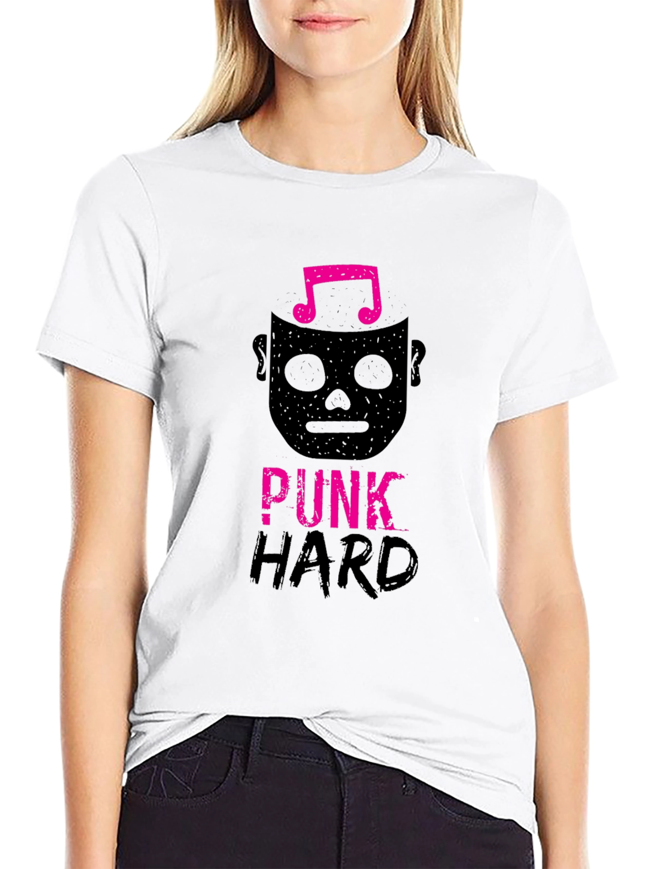 Punk Hard Graphic Tee - Black