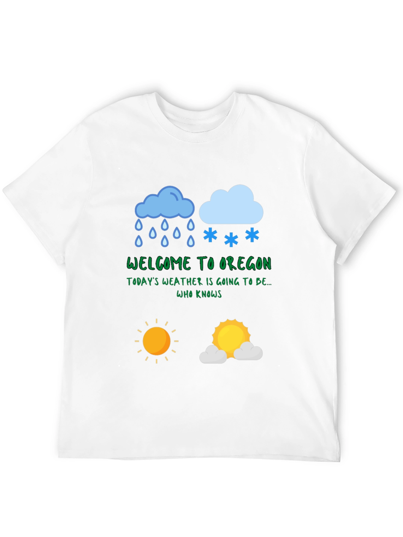 Oregon Weather T-Shirt - Humorous Design