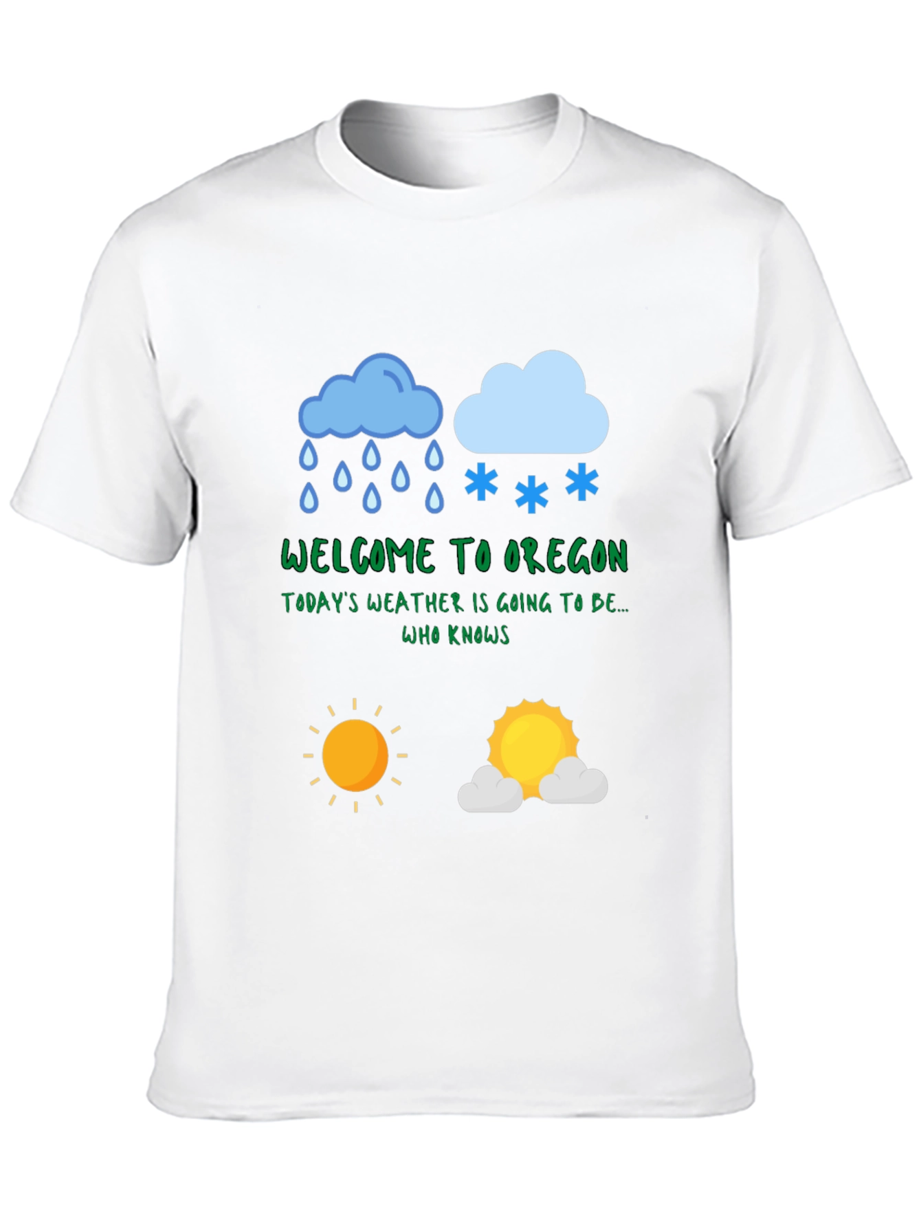Oregon Weather T-Shirt - Humorous Design