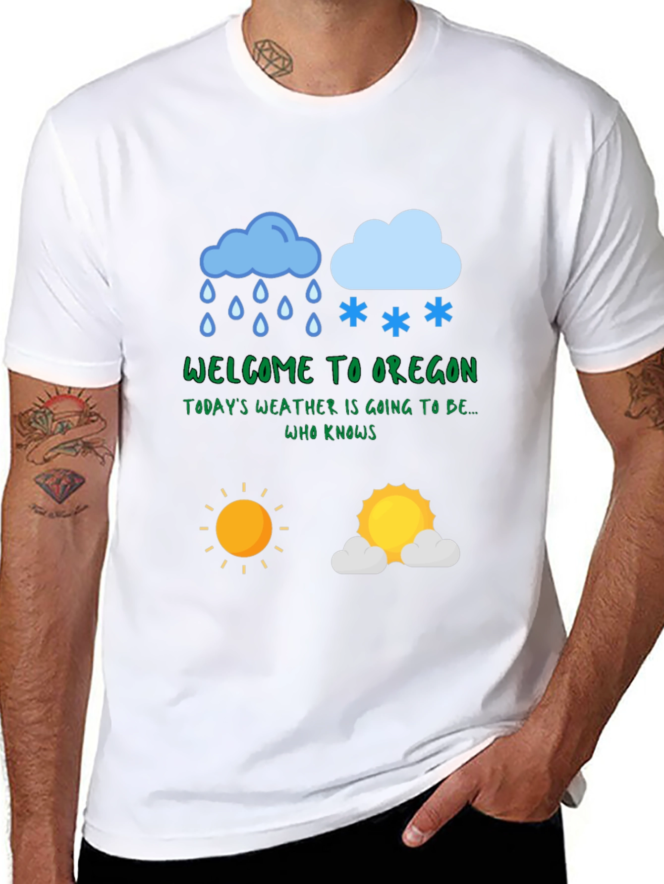Oregon Weather T-Shirt - Humorous Design