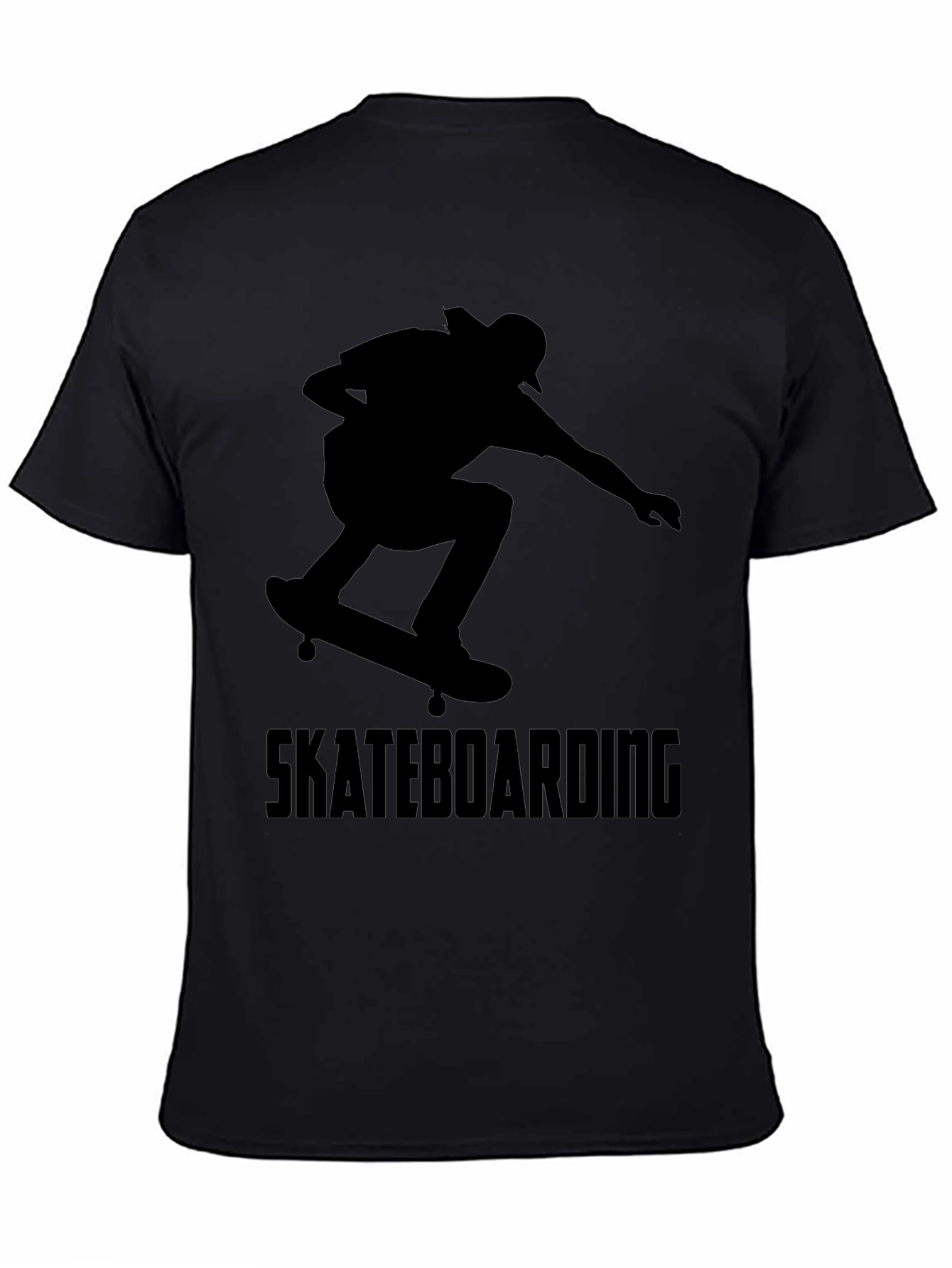 Skateboarding Graphic Tee - Black