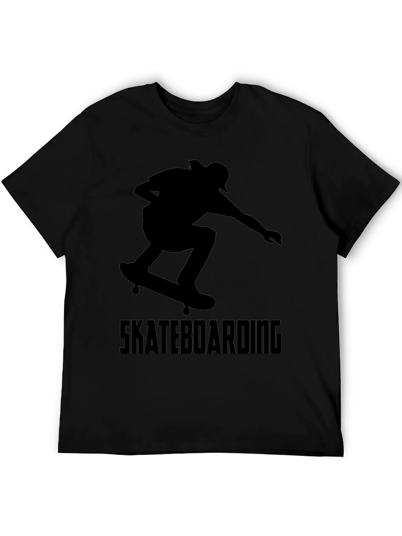 Skateboarding Graphic Tee - Black