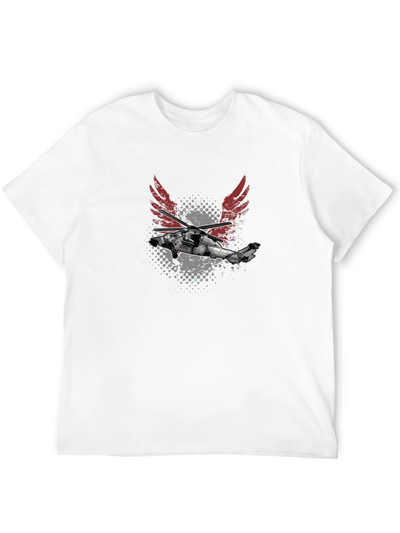 Black Helicopter Graphic Tee - Aviation Style