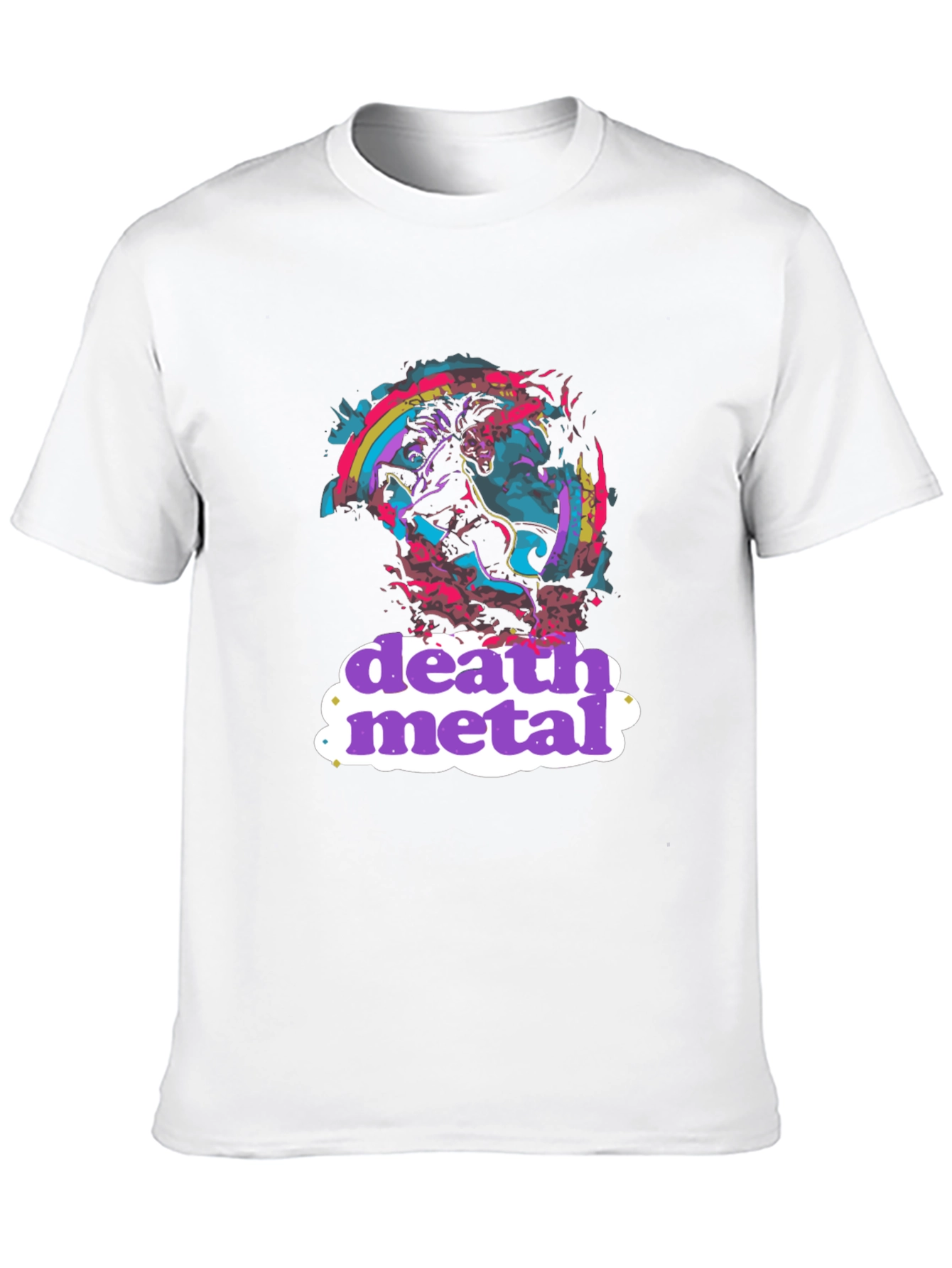 Death Metal T-Shirt Black Graphic Tee Novelty Shirt